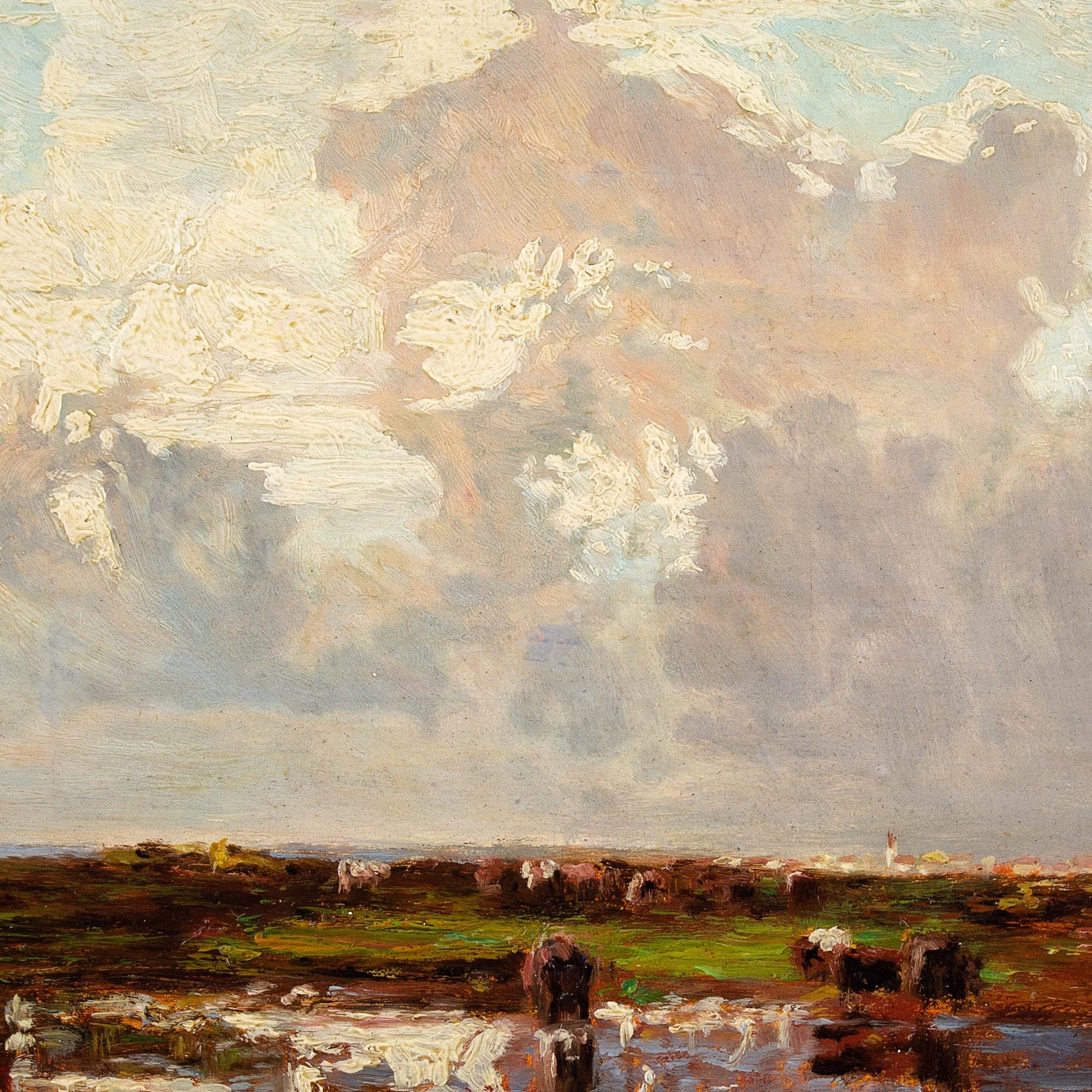 Emil von Varennes-Mondasse, Study Of A Thunderstorm, Oil Painting  4