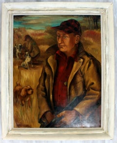 Emil Weddige Framed Signed Hunters Oil Painting