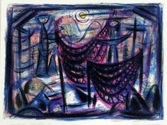 Emil Weddige Unframed Lithograph Tenants Harbor