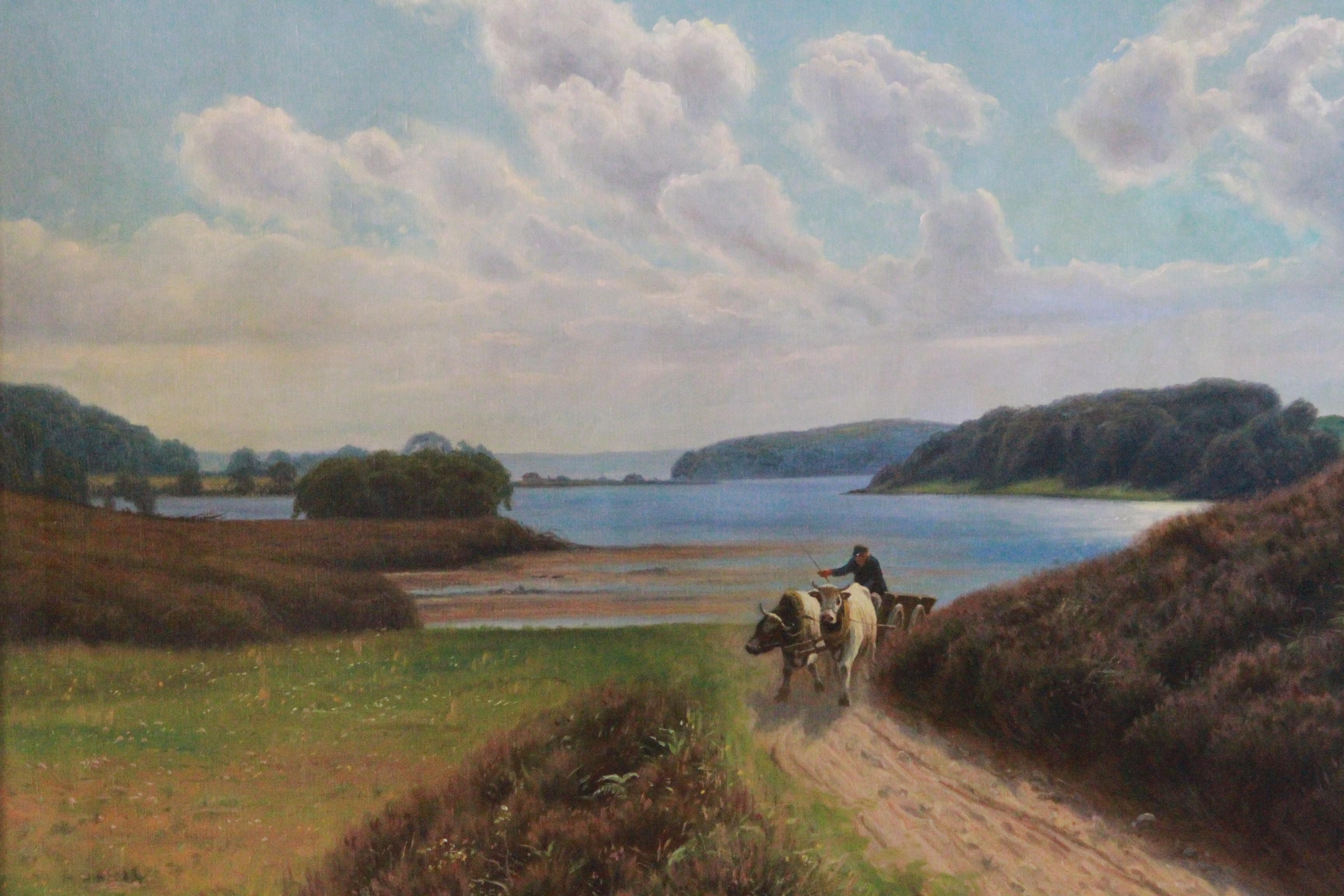Emil Wennerwald, Denmark Oil on Canvas Landscape Painting For Sale 8
