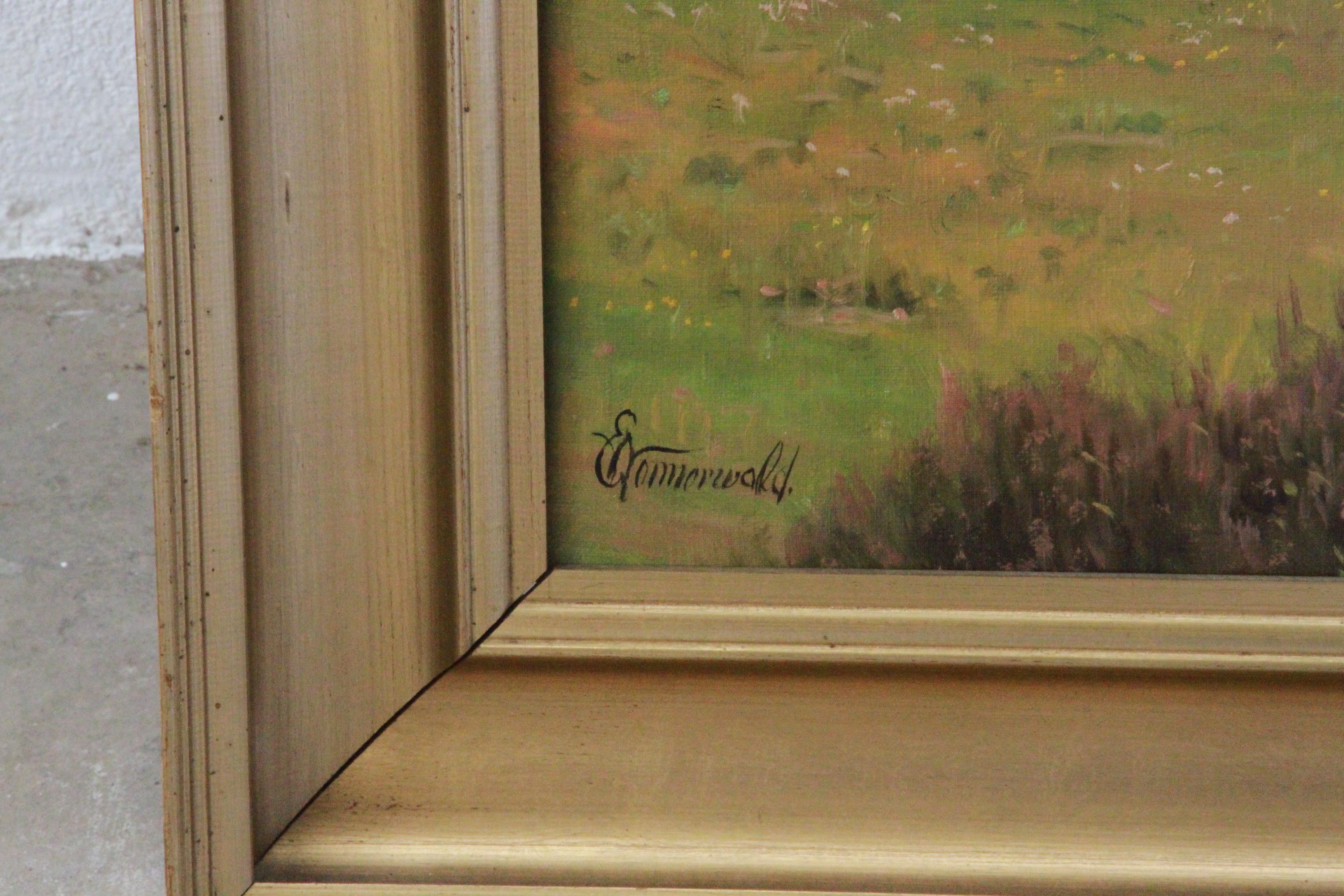 Emil Wennerwald, Denmark Oil on Canvas Landscape Painting For Sale 11