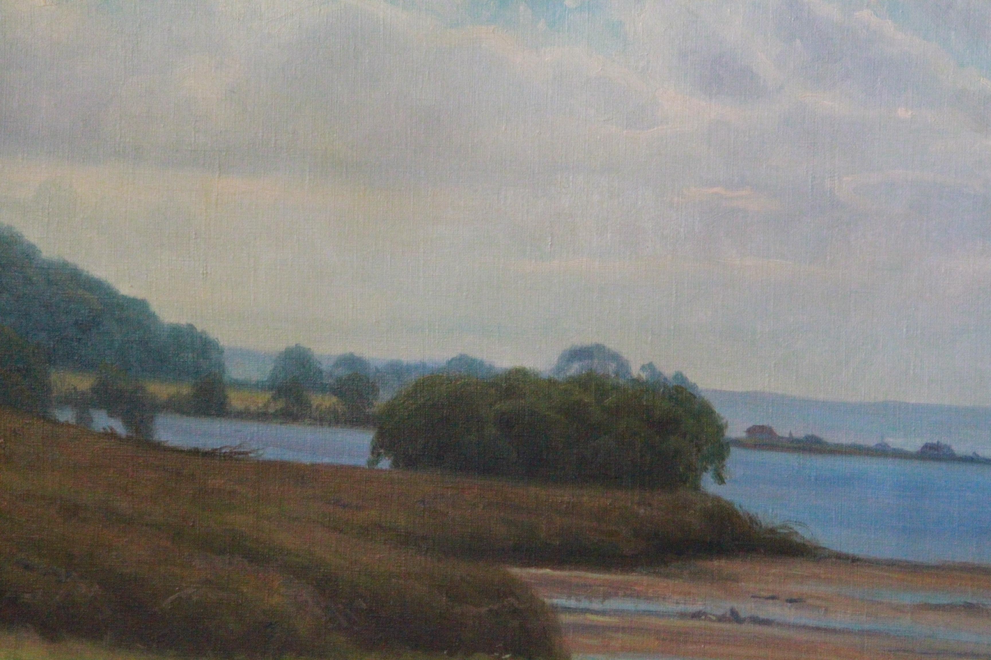 Emil Wennerwald, Denmark Oil on Canvas Landscape Painting For Sale 12