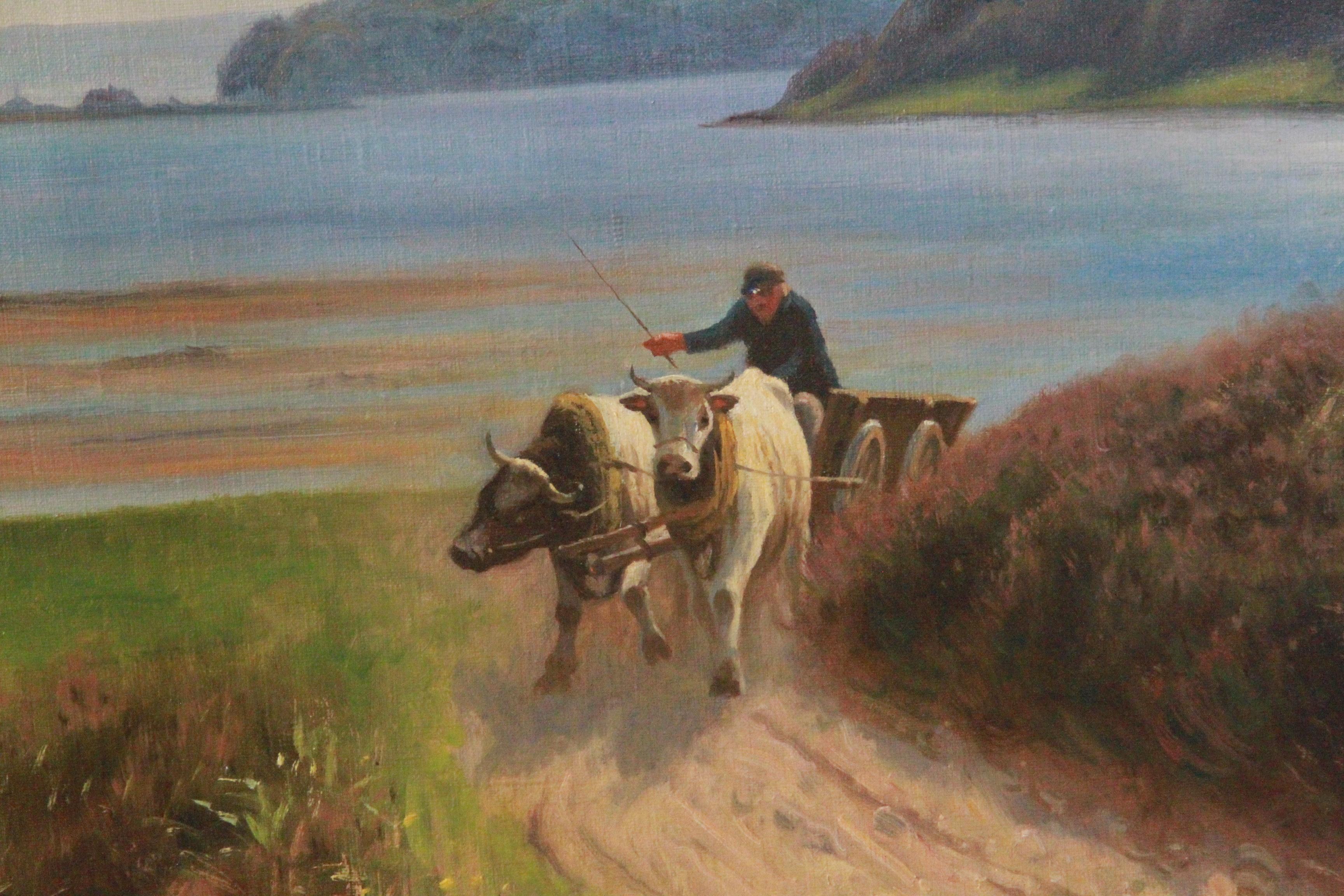 Danish Emil Wennerwald, Denmark Oil on Canvas Landscape Painting For Sale