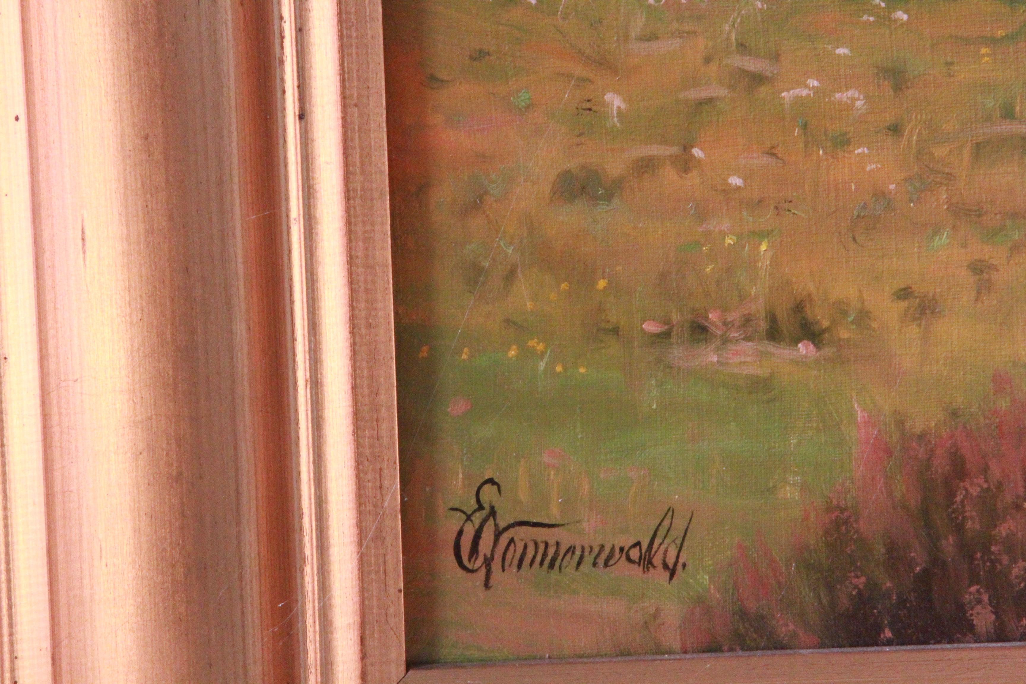 Emil Wennerwald, Denmark Oil on Canvas Landscape Painting For Sale 2