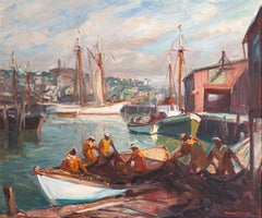 Emile A. Gruppe (American, 1896-1978) Unloading The Nets