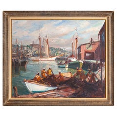 Emile A. Gruppe (American, 1896-1978) Unloading The Nets