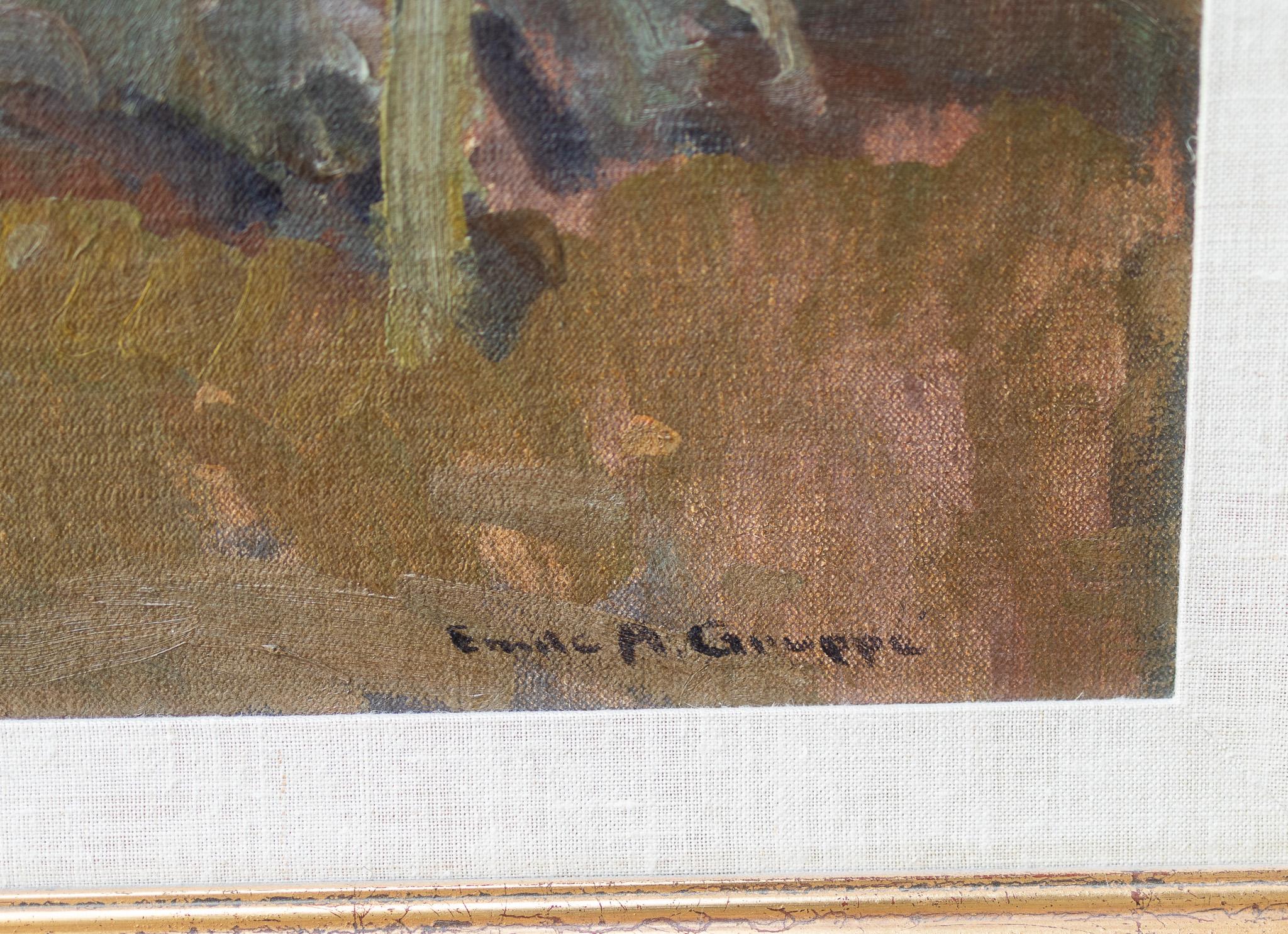 Emile Albert Gruppe, Paesaggio autunnale in montagna, Olio su tela in vendita 2