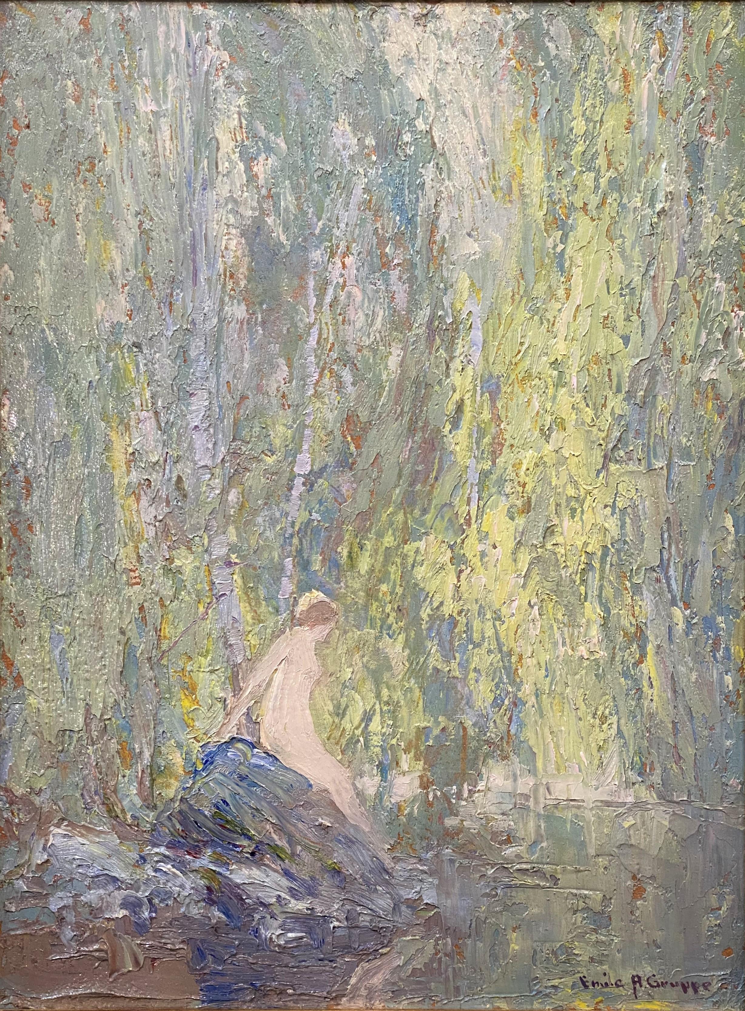 Bather - Painting by Emile Albert Gruppe