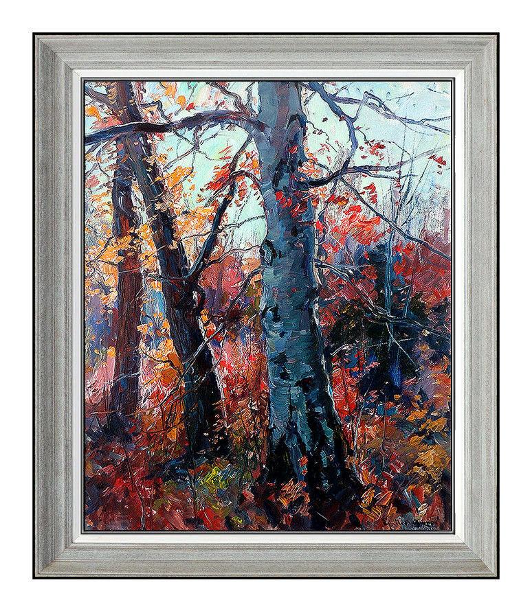 Emile Albert Gruppe Landscape Painting - Emile A. Gruppe Oil Painting On Canvas Large New England Tree Landscape Signed