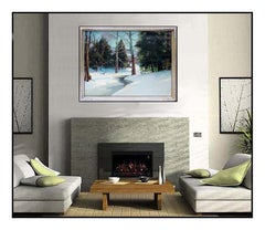 EMILE A. GRUPPE Original Gloucester Oil Painting On Canvas Signed Landscape