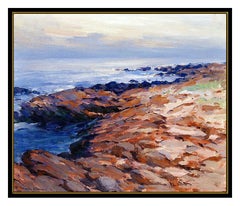 Emile A Gruppe Original Oil Painting On Canvas Gloucester Bass Rocks Signed Art