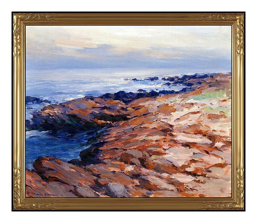 Emile Albert Gruppe Landscape Painting - Emile A Gruppe Original Oil Painting On Canvas Gloucester Bass Rocks Signed Art
