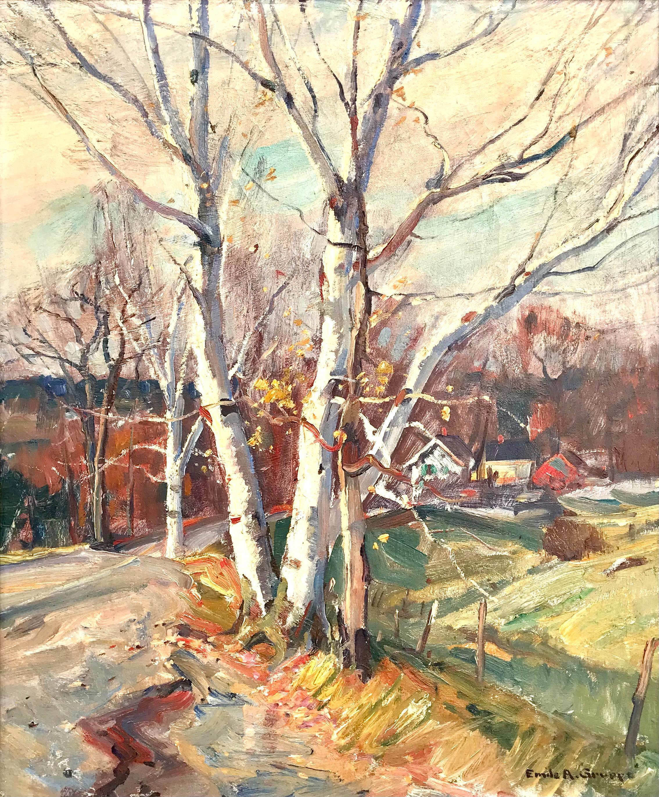 Emile Albert Gruppe Birtches Along The Road For Sale 2