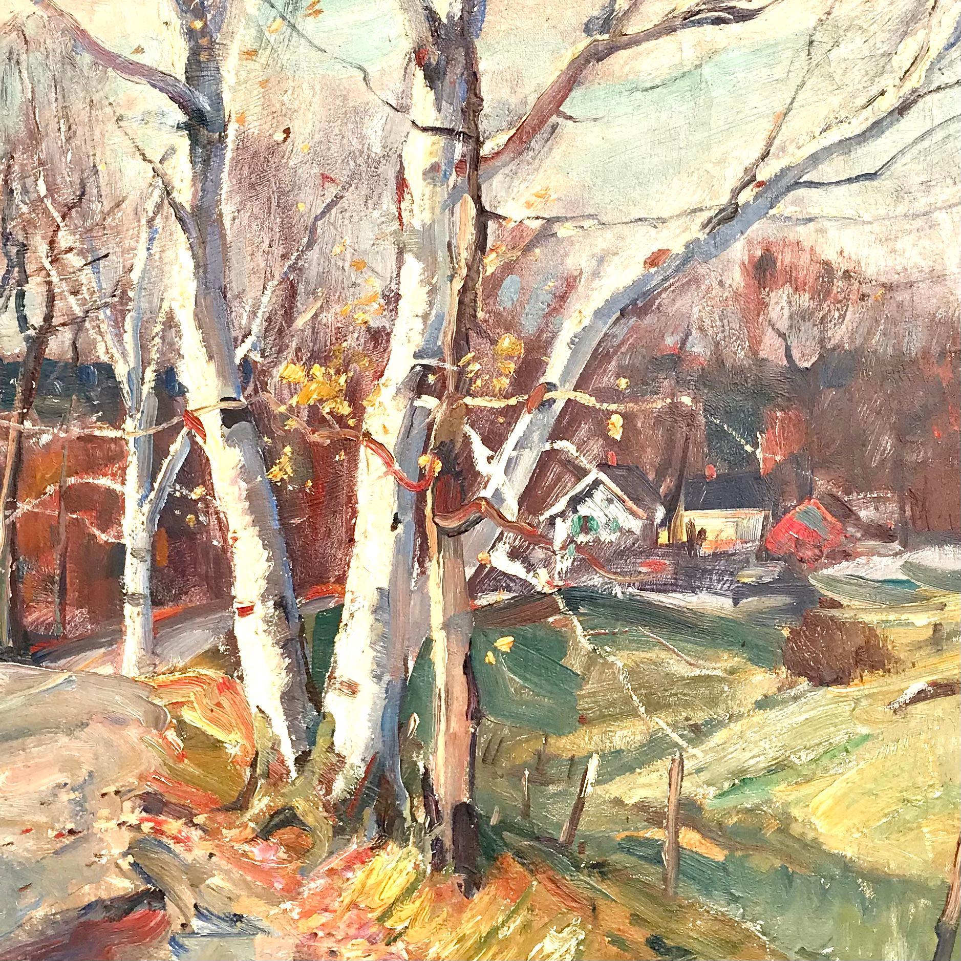 Emile Albert Gruppe Birtches Along The Road For Sale 3