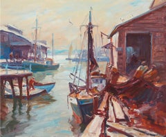 Emile Albert Gruppe Bringing In The Nets 30x36