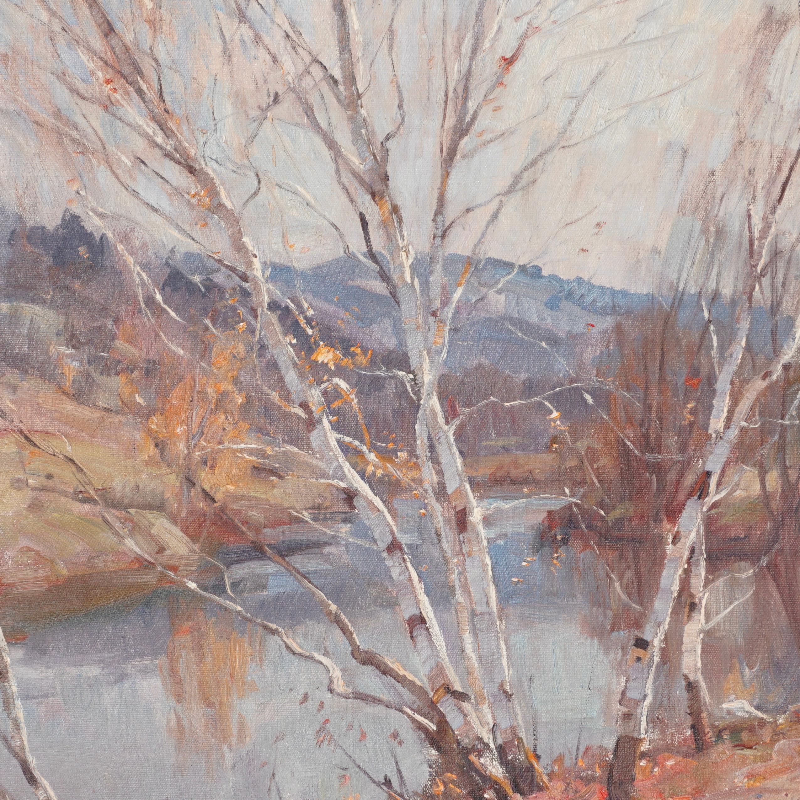 Emile Albert Gruppe Betulle d'autunno lungo il fiume 3