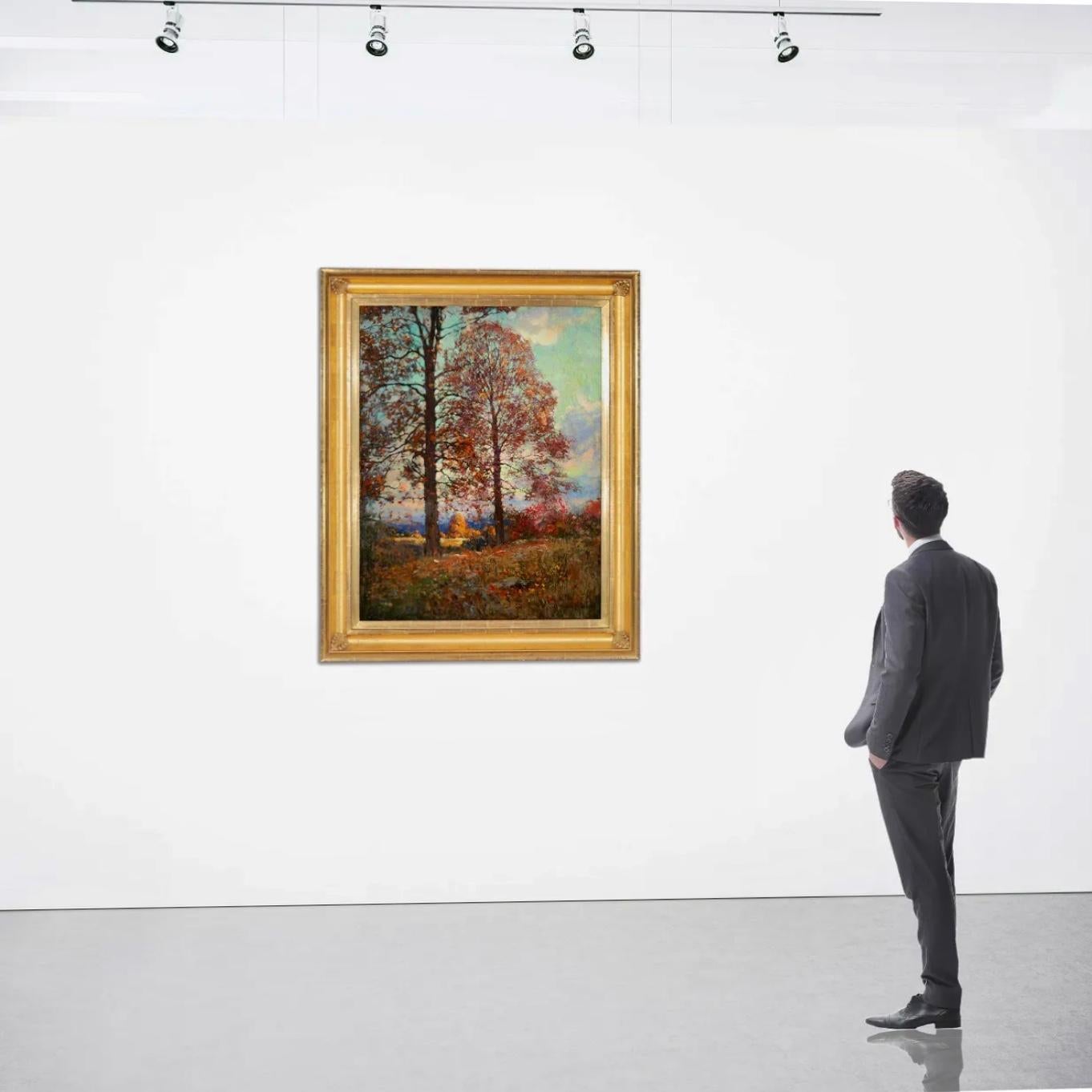 Emile Albert Gruppe Bedeutende Herbstlandschaft 40x30 im Angebot 5