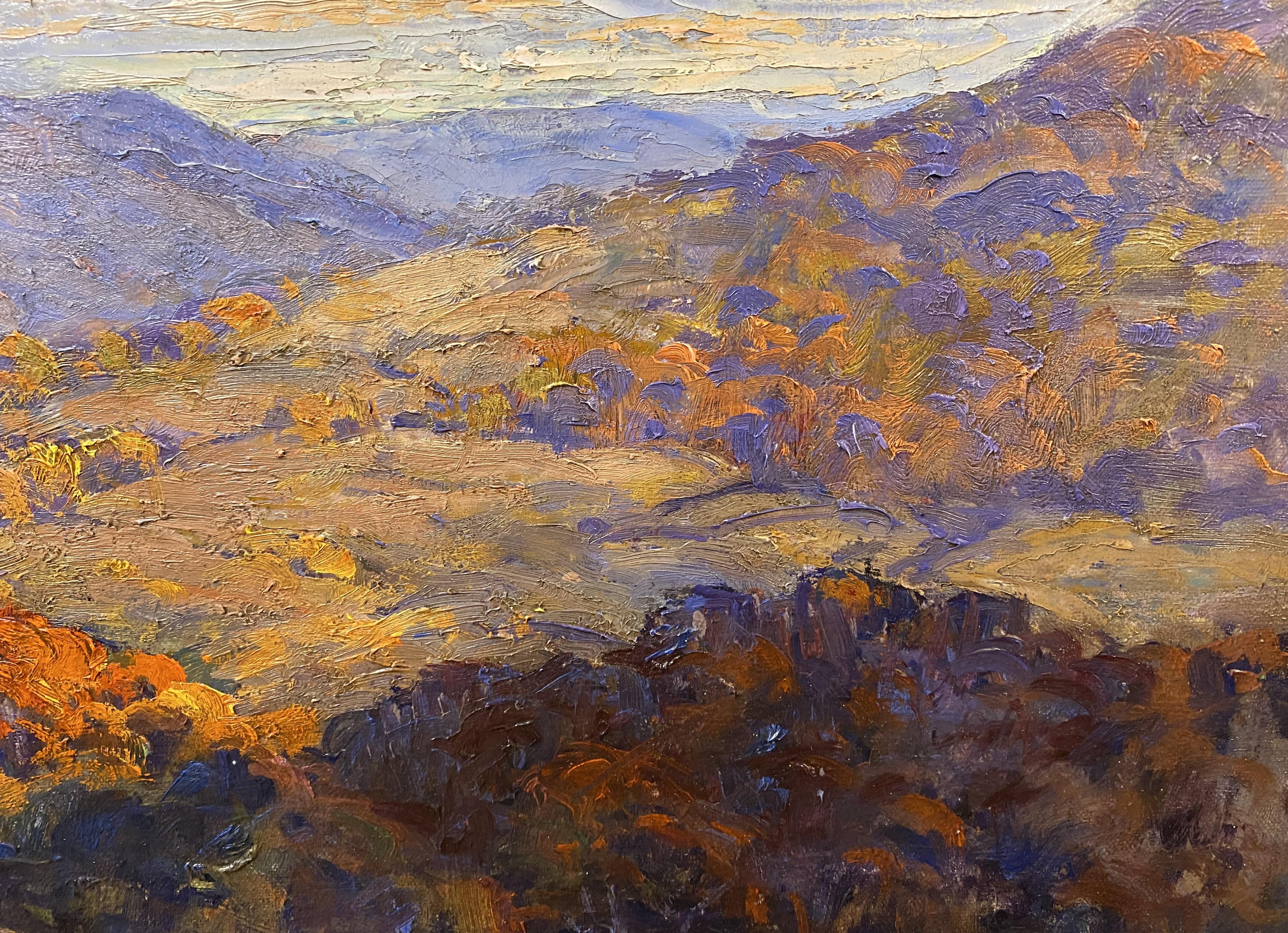 Herbstberg (Braun), Landscape Painting, von Emile Albert Gruppe