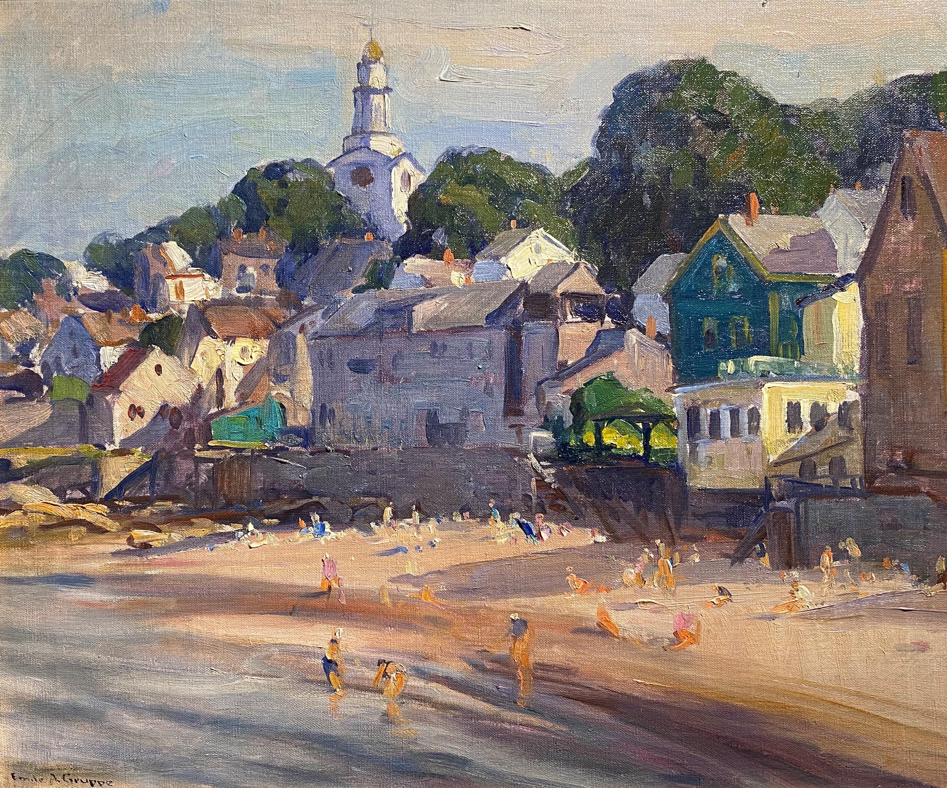 Front Beach, Rockport - Painting by Emile Albert Gruppe