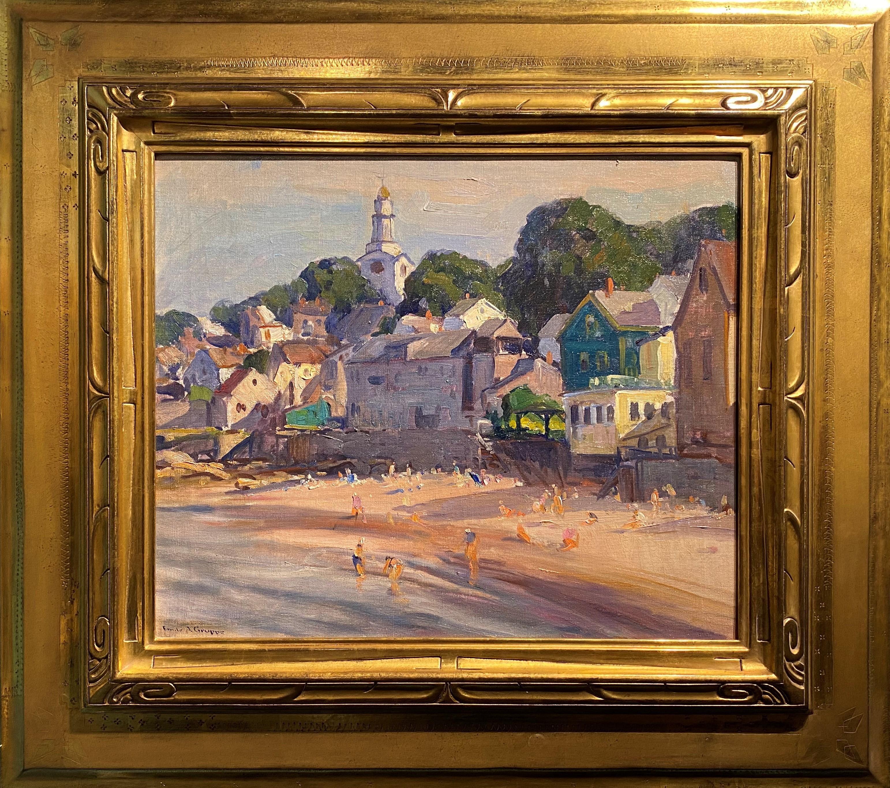 Emile Albert Gruppe Landscape Painting - Front Beach, Rockport