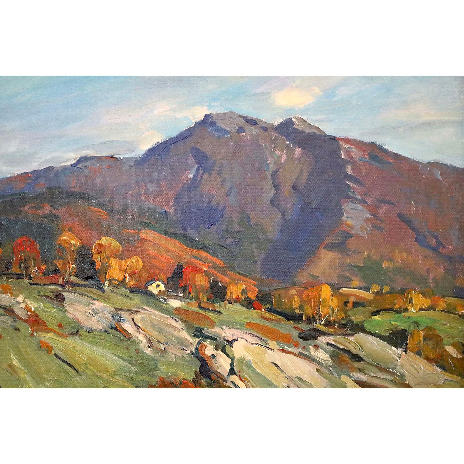 American Impressionist painting of Mt. Mansfield, Vermont (Amerikanischer Impressionismus), Painting, von Emile Albert Gruppe
