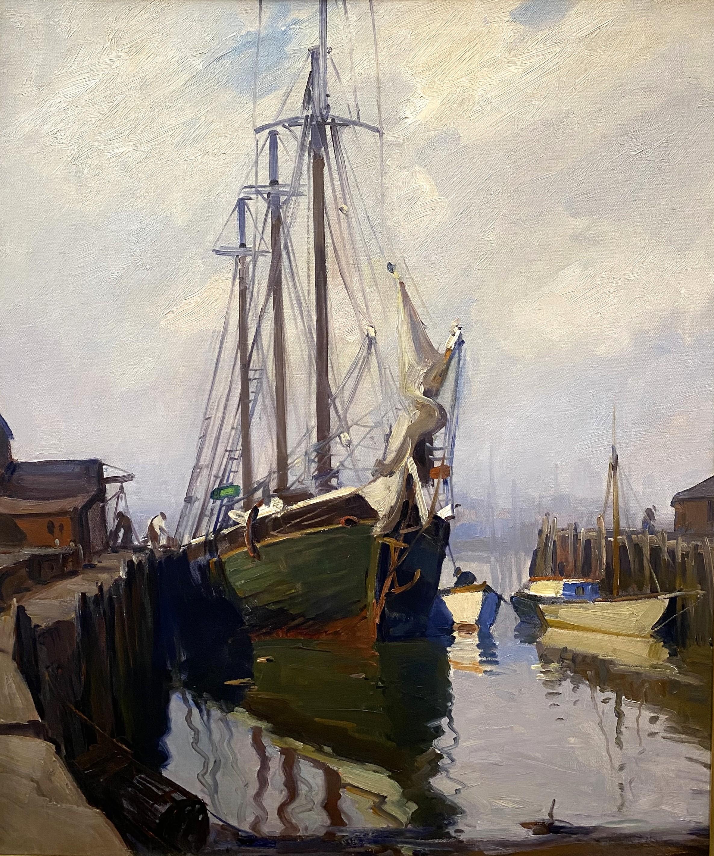 Goélette - Painting de Emile Albert Gruppe