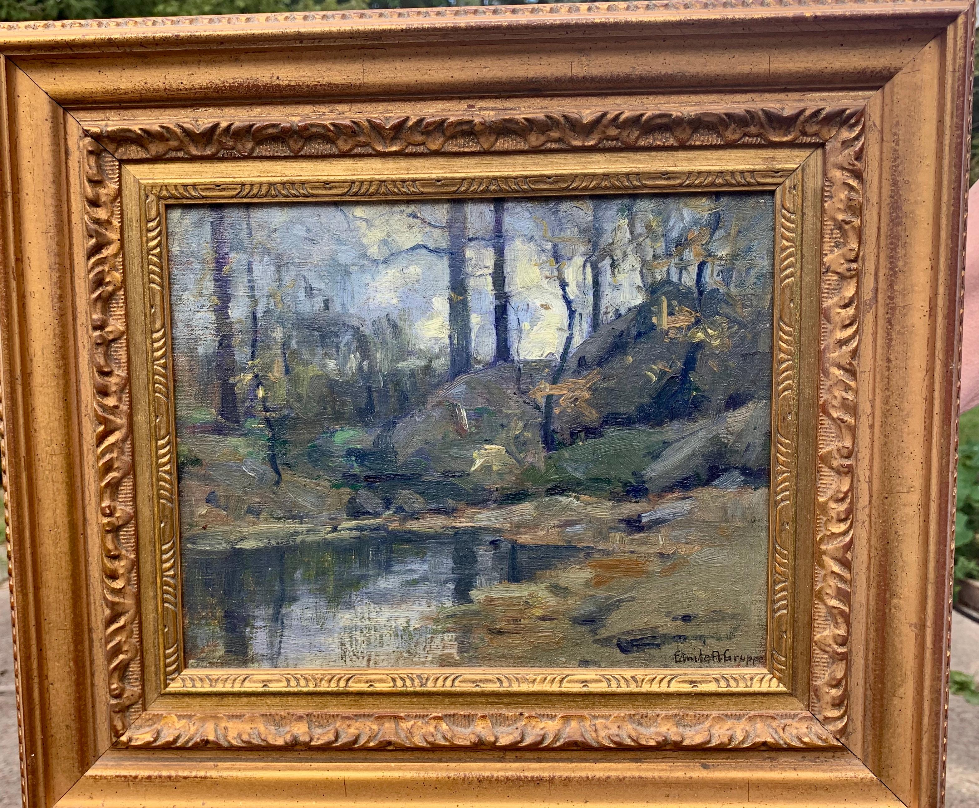 Emile Albert Gruppe Landscape Painting - "The Grey Day"