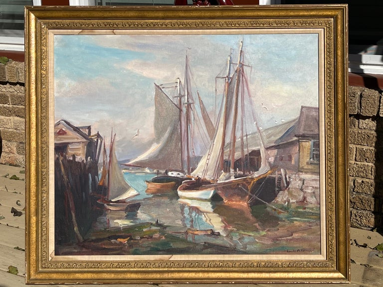American Emile Albert Gruppe “Drying The Sails” For Sale