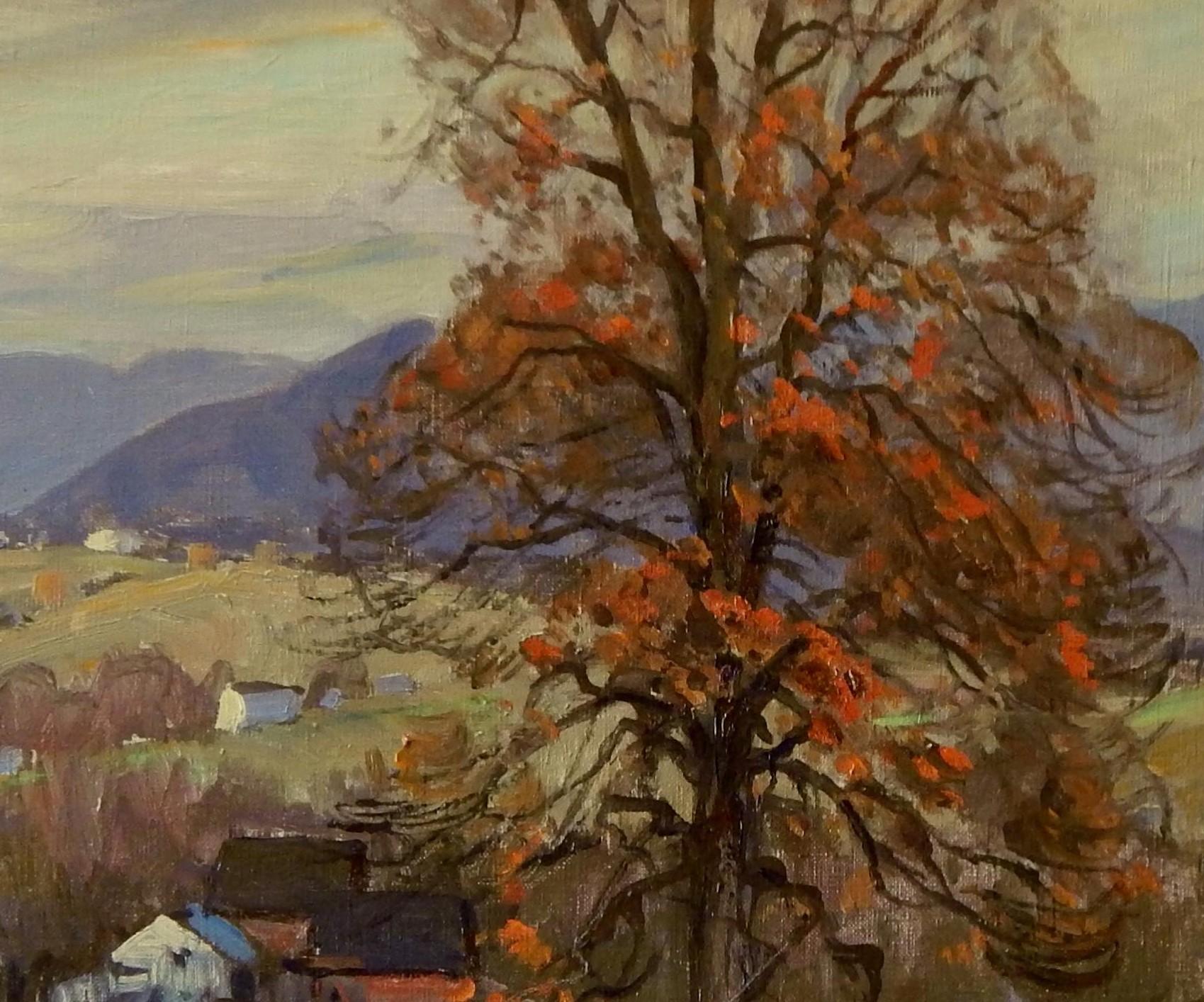 Emile Albert Gruppe Painting, Autumn Trees In Excellent Condition In Phoenix, AZ