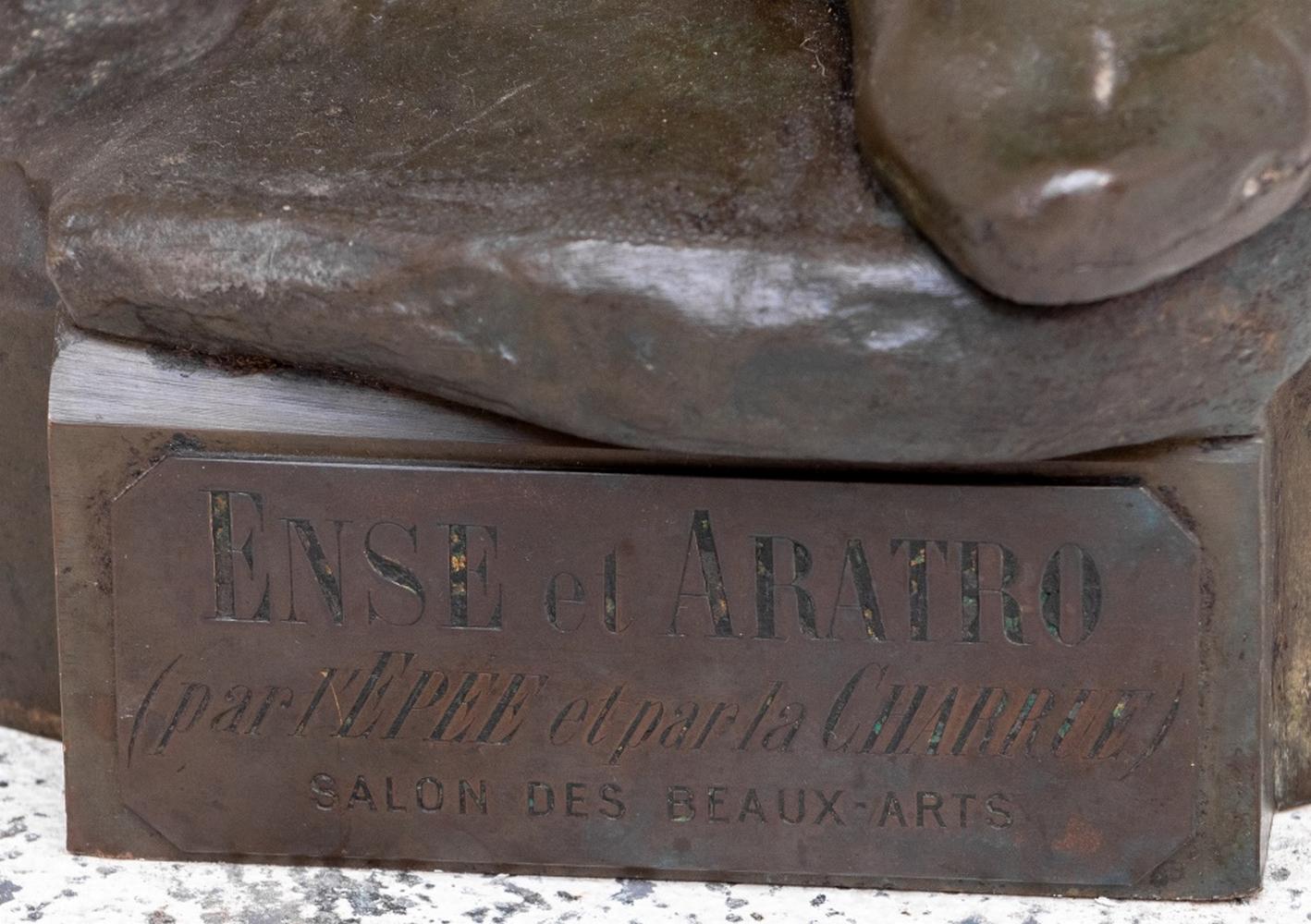 Emile Andre Boisseau (francés, 1842-1923) Escultura de bronce patinado 