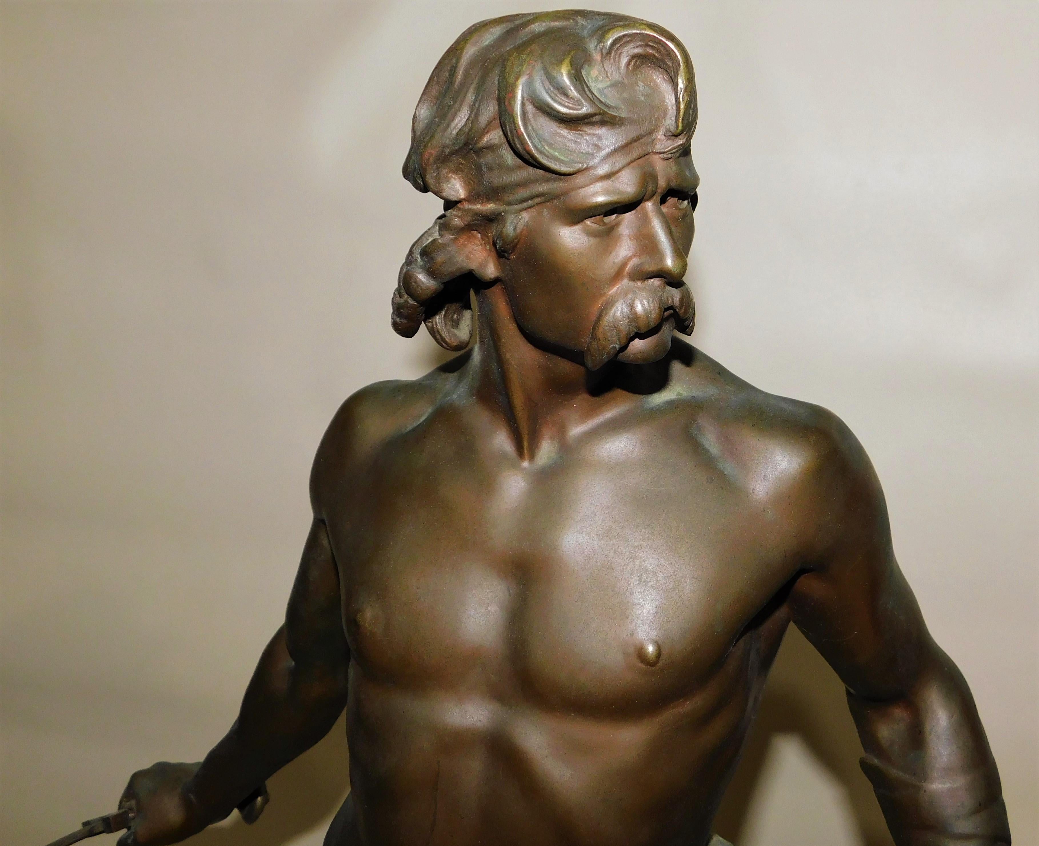 Patinated Émile-andré Boisseau Bronze Sculpture