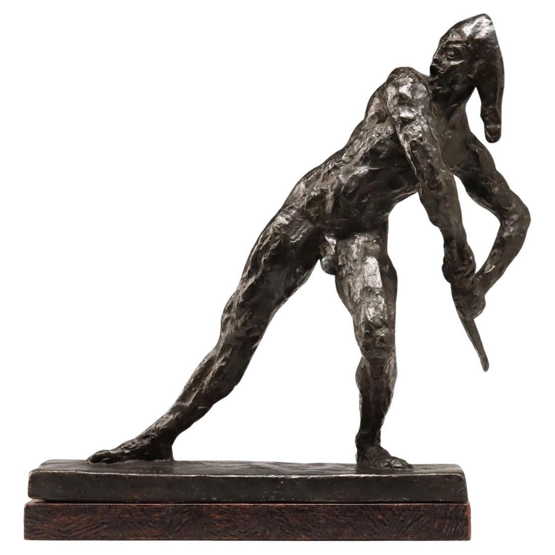 Emile Antoine Bourdelle "Arlequín" Escultura de bronce Valsuani Foundry