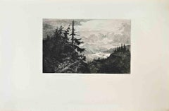 Site en Norvège - Acquaforte di Carolus-Duran - Anni '70 del XIX secolo