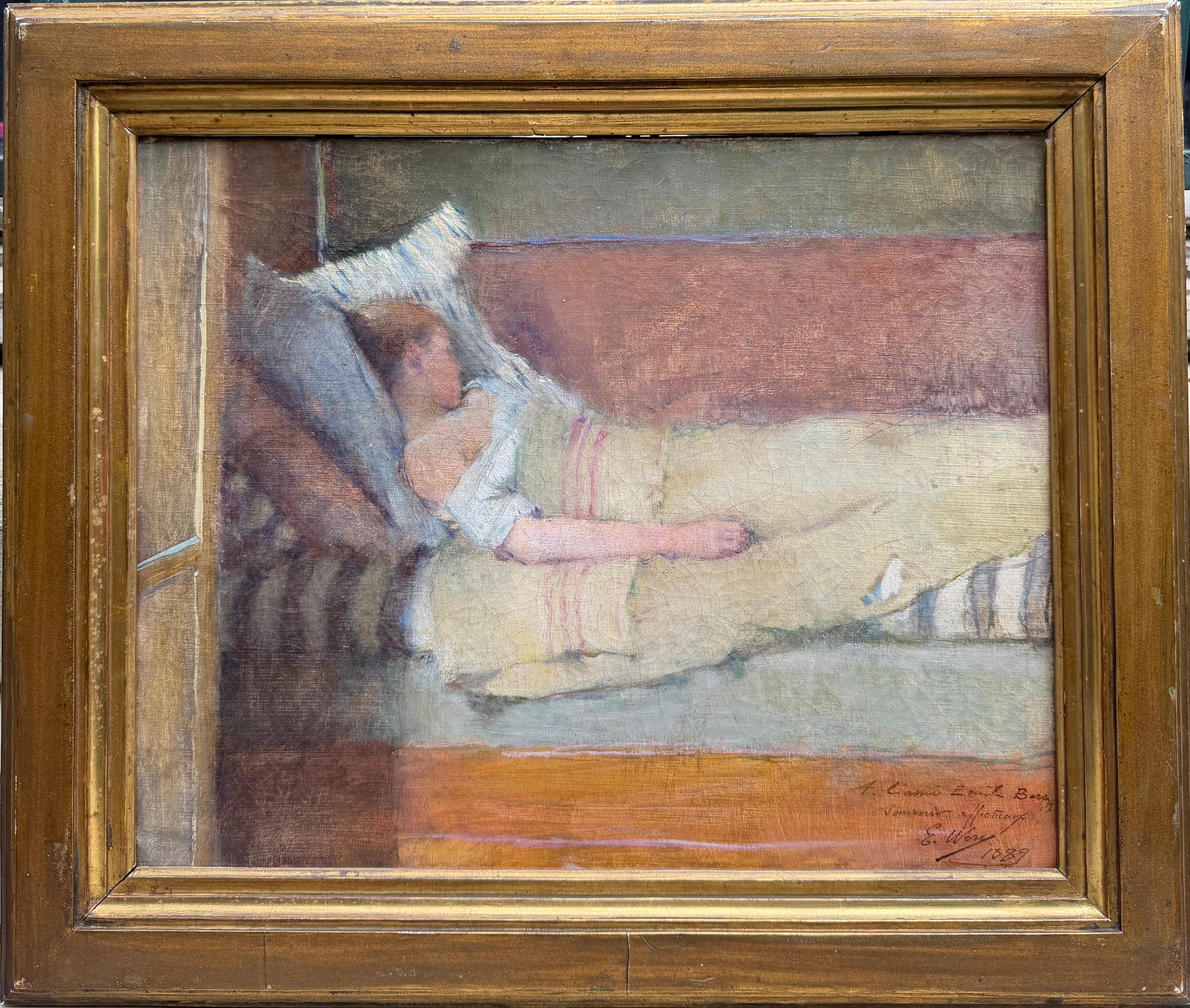Emile Auguste Wery (1868-1935) - In Bed, 1889 - Dedicated To Emile Bernard