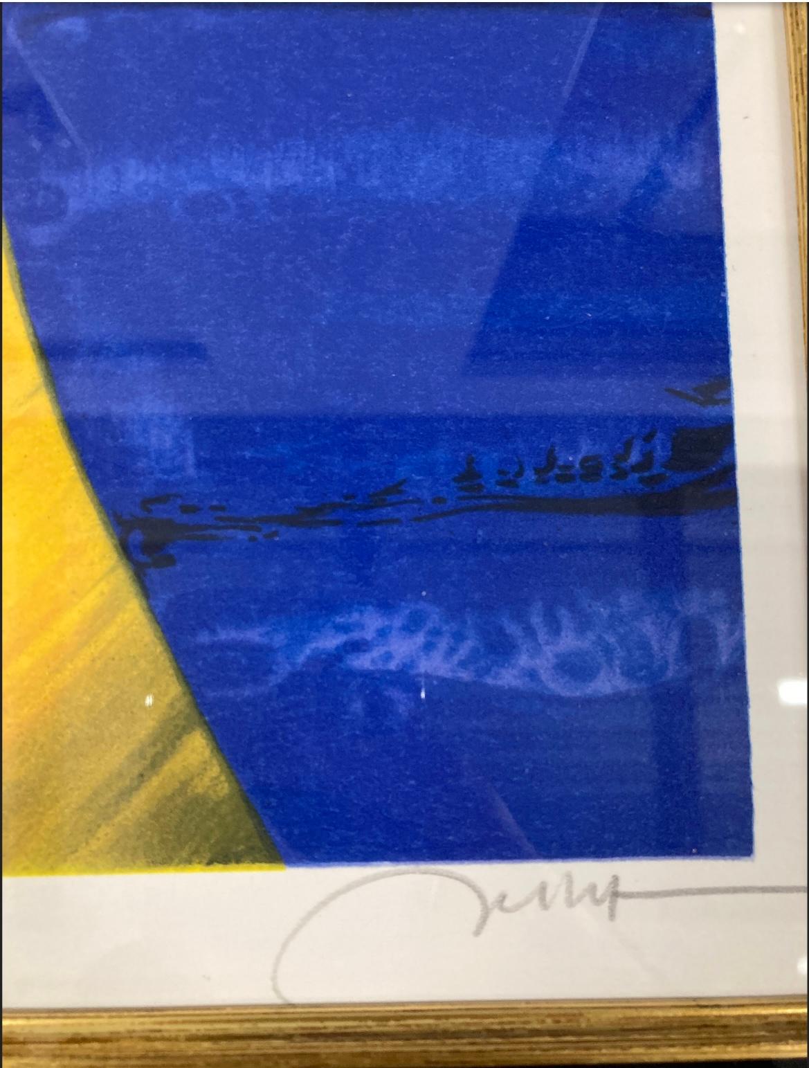 Dies ist eine Lithographie von Emile Bellet, signiert und nummeriert 