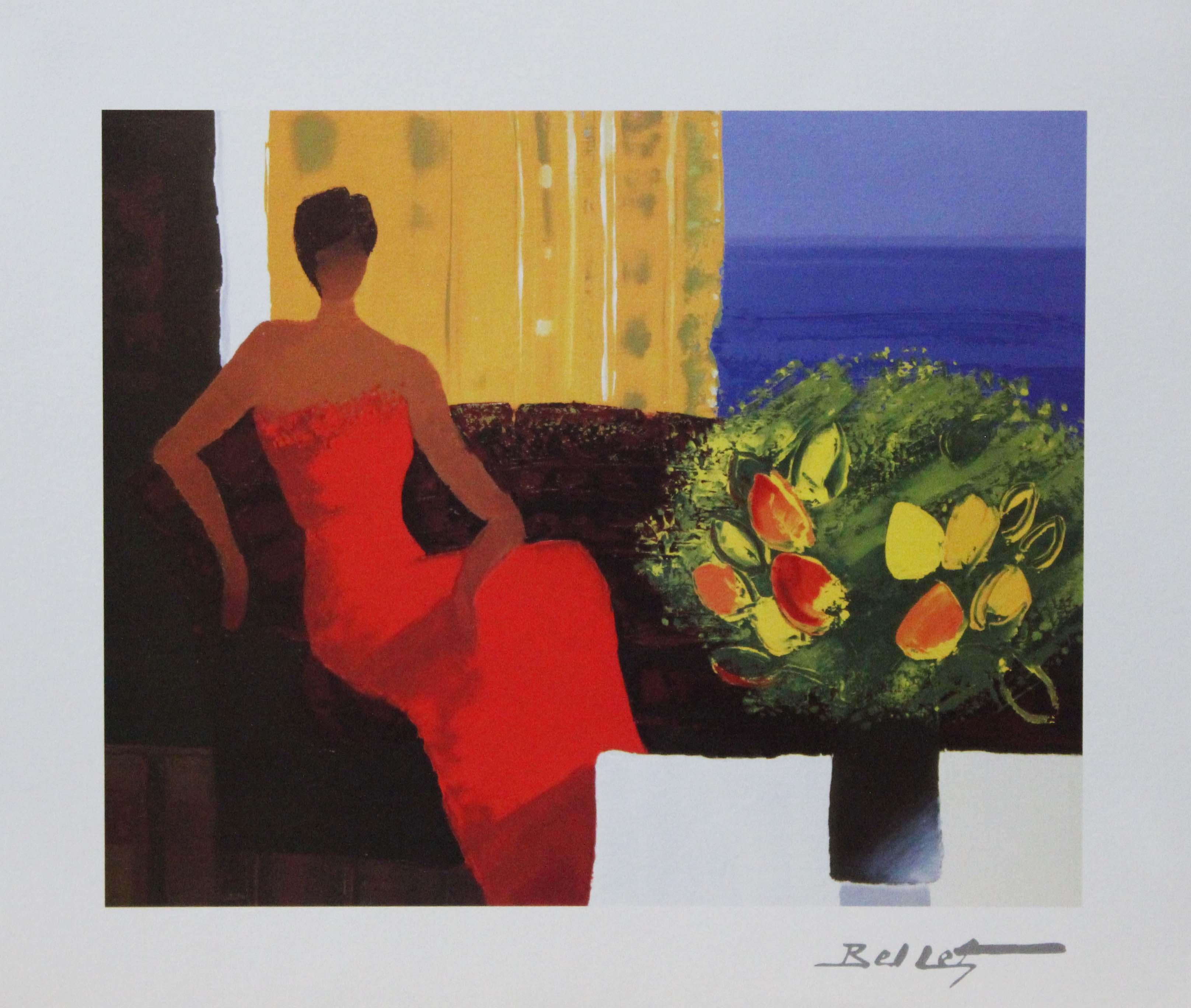 Portrait Print di Emile Bellet - Stampa firmata su piastra "For Interieur".