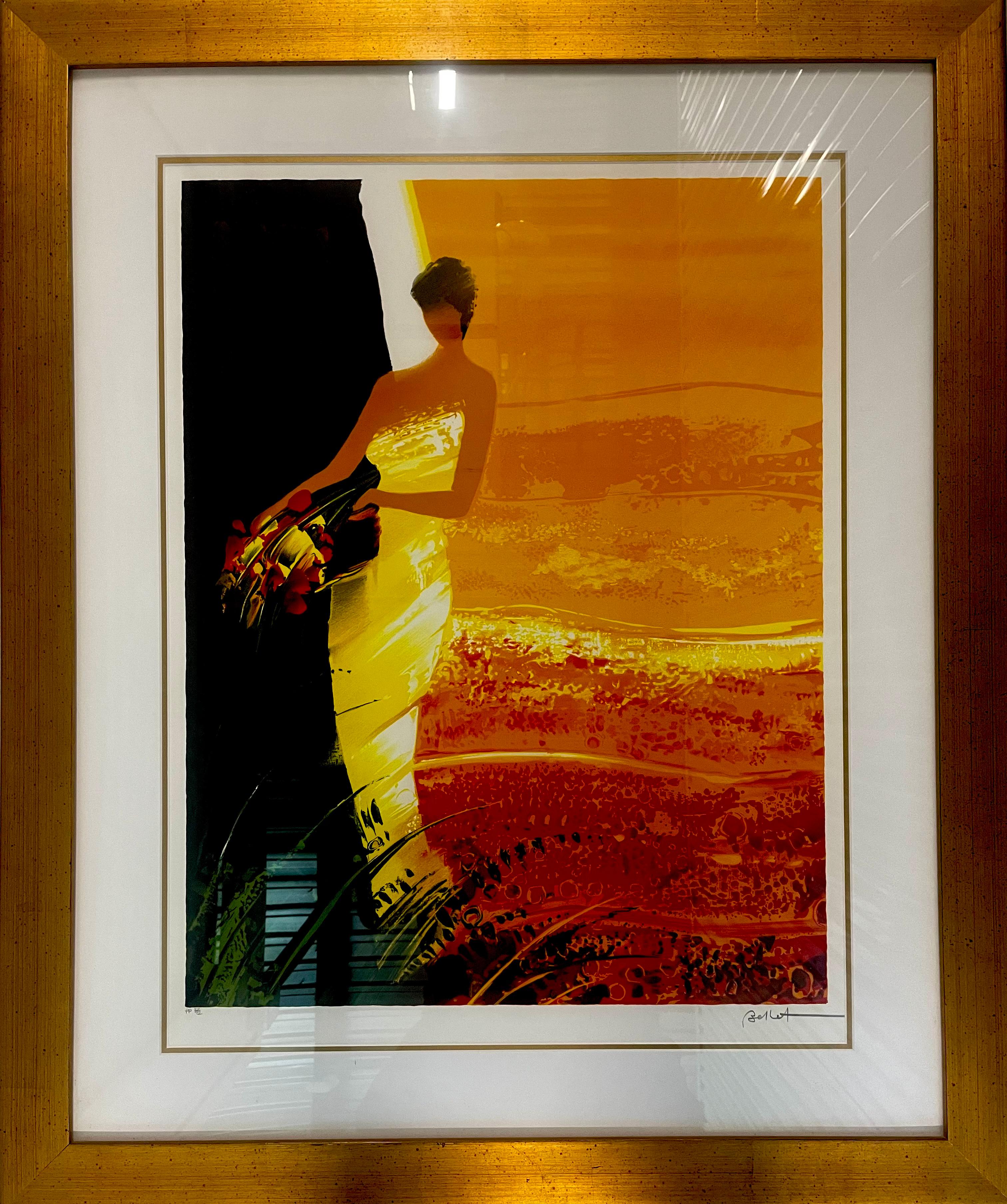 “La Brassee De Fleurs” - Print by Emile Bellet