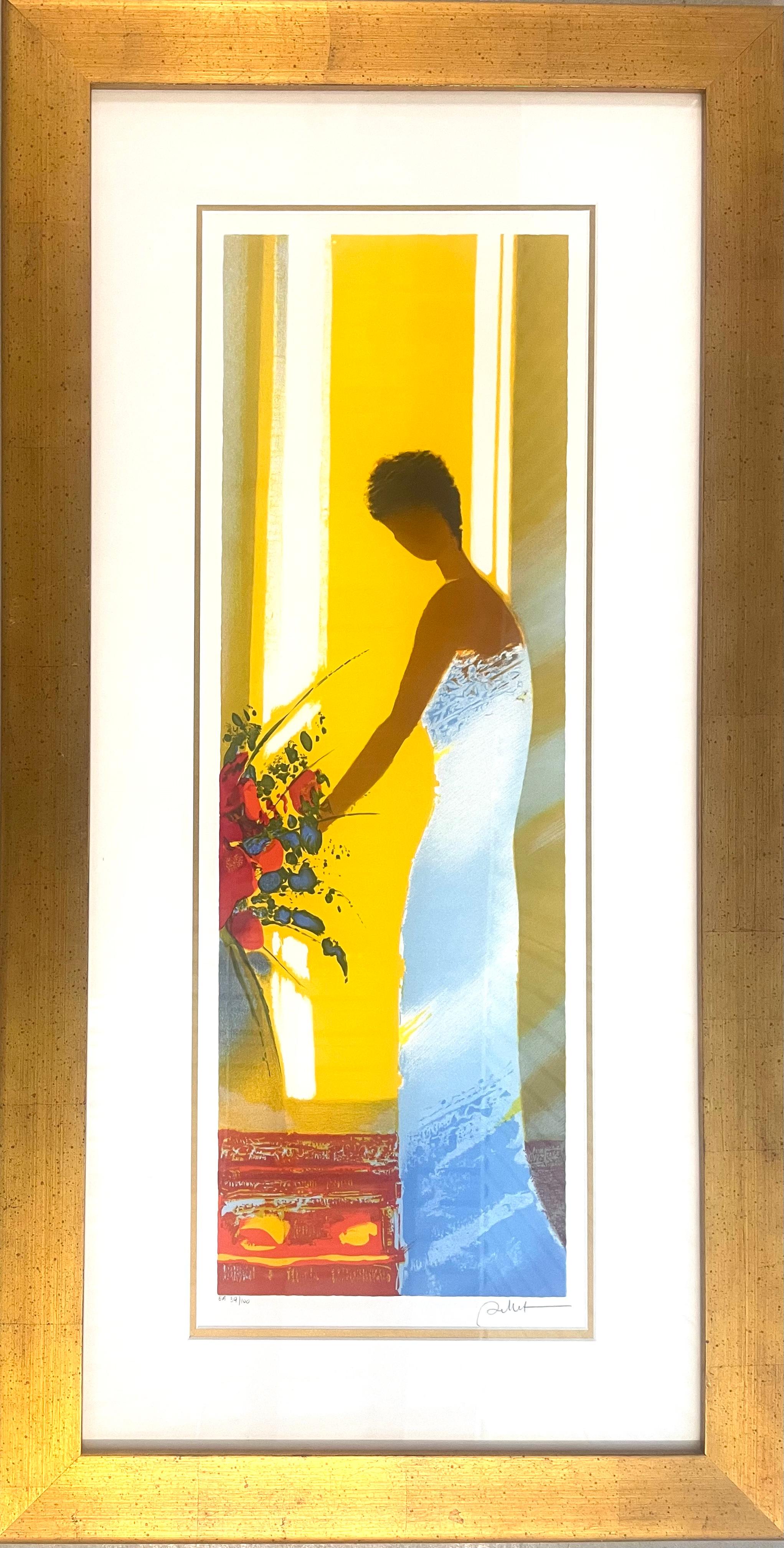 “La Robe Bleue” - Print by Emile Bellet