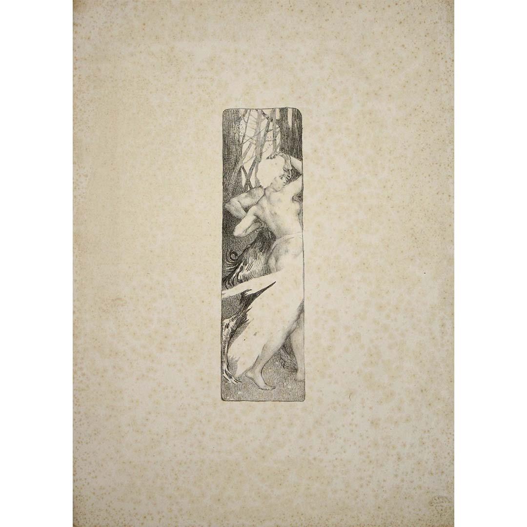 1897 lithograph - Renouveau (“Renewal”) by Emile Berchmans - Estampe Moderne