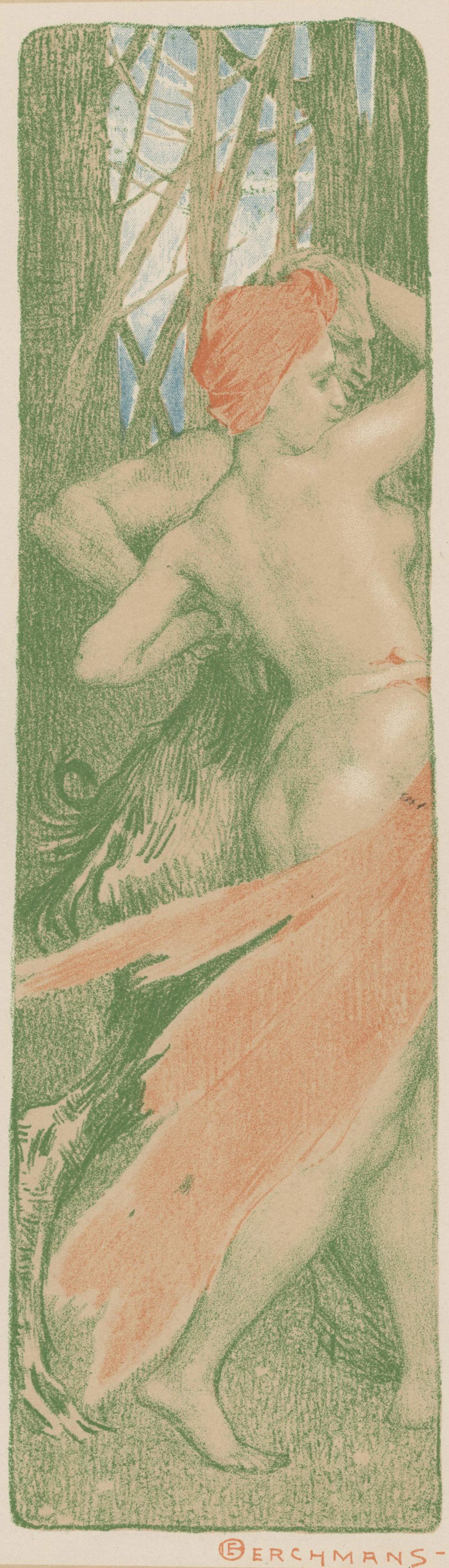 Renouveau - Beige Figurative Print par Émile Berchmans