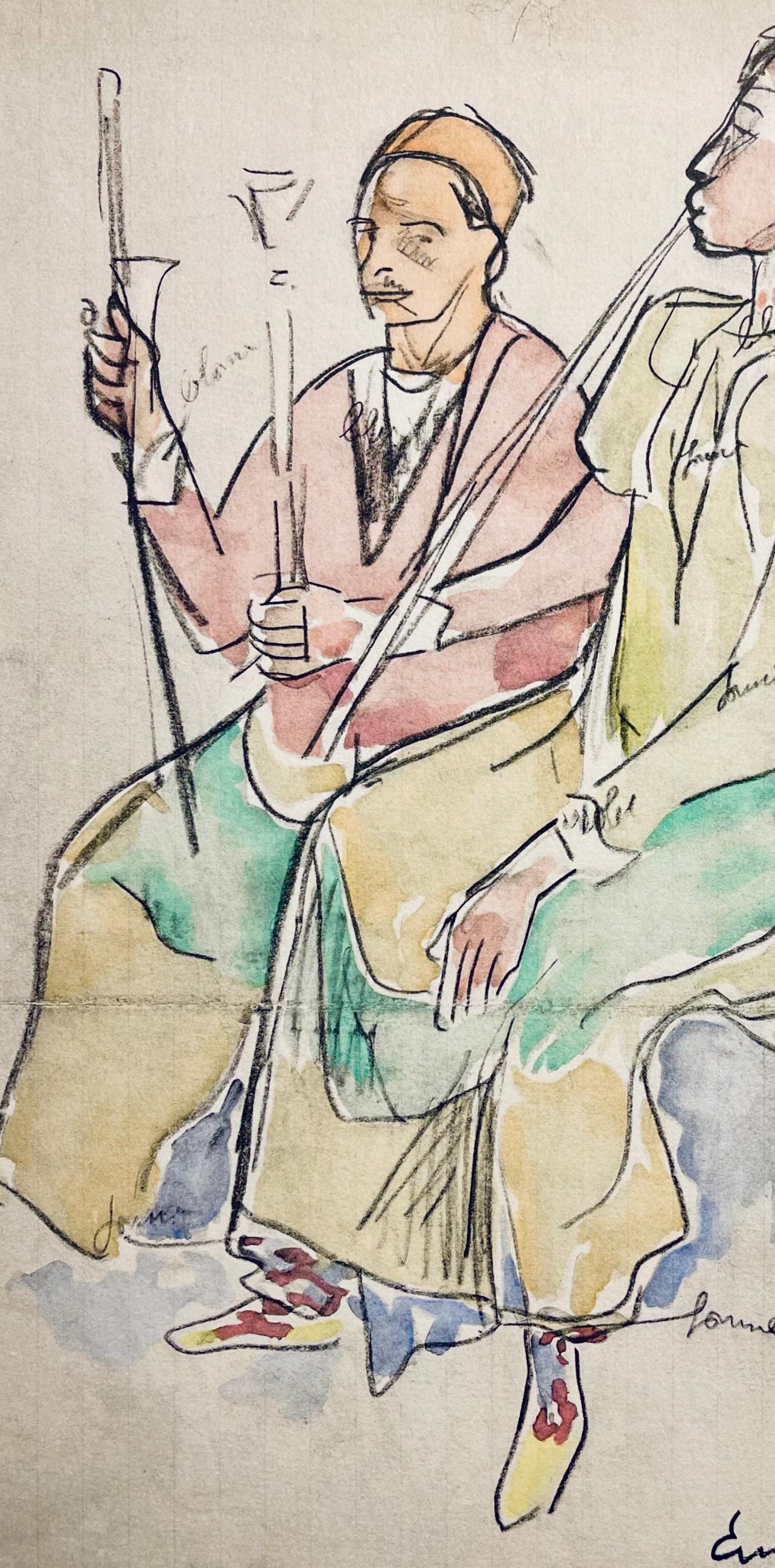 Bernard, Composición, Éloge de Émile Bernard (después) - Print Posimpresionista de Emile Bernard