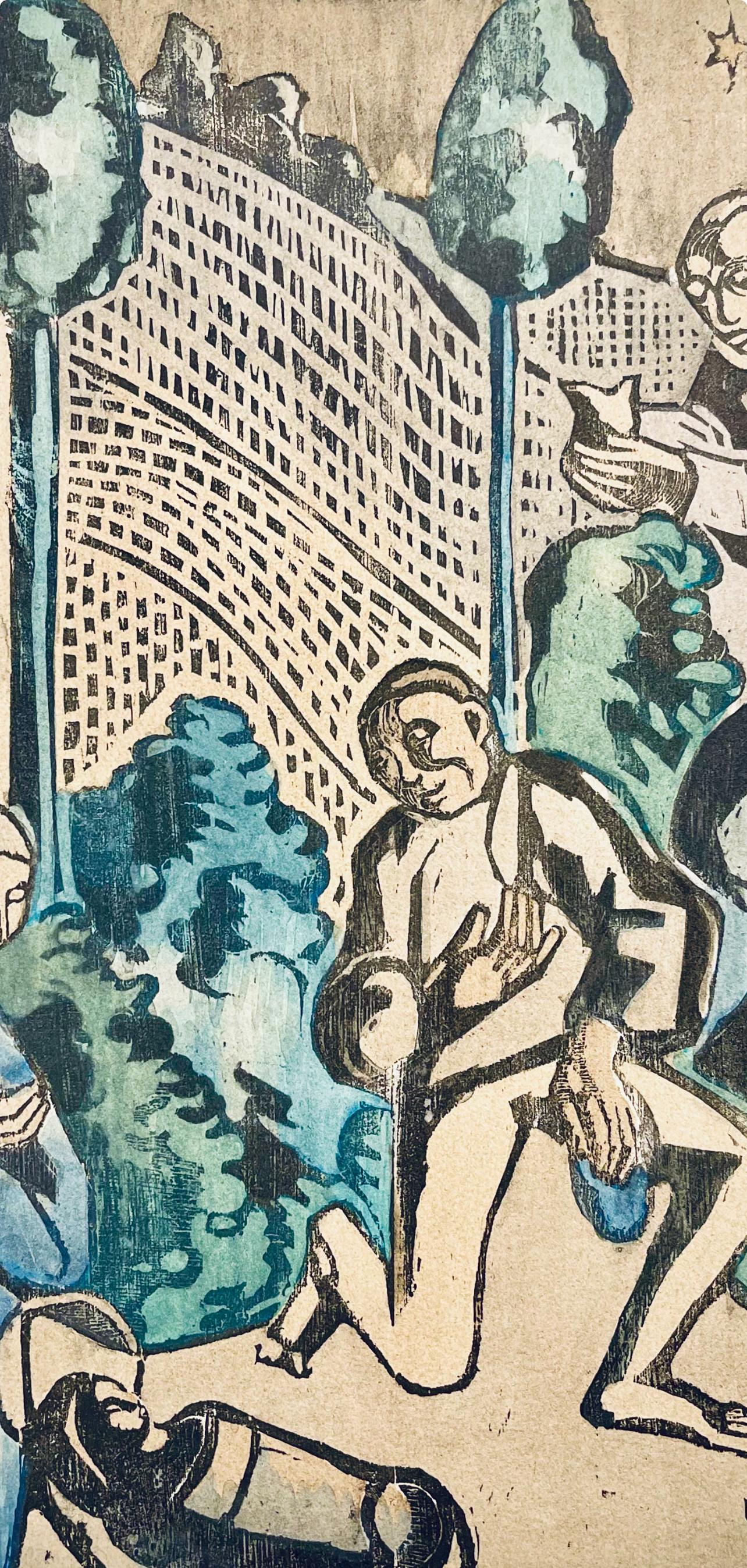 Bernard, Composition, Éloge de Émile Bernard (d'après) - Post-impressionnisme Print par Emile Bernard
