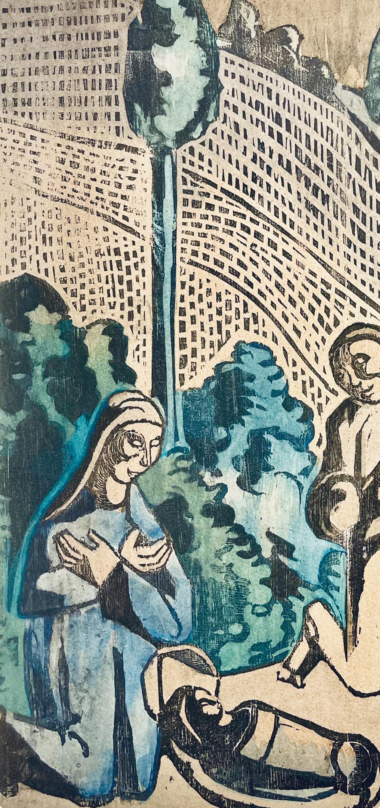 Bernard, Composition, Éloge de Émile Bernard (d'après) - Beige Landscape Print par Emile Bernard