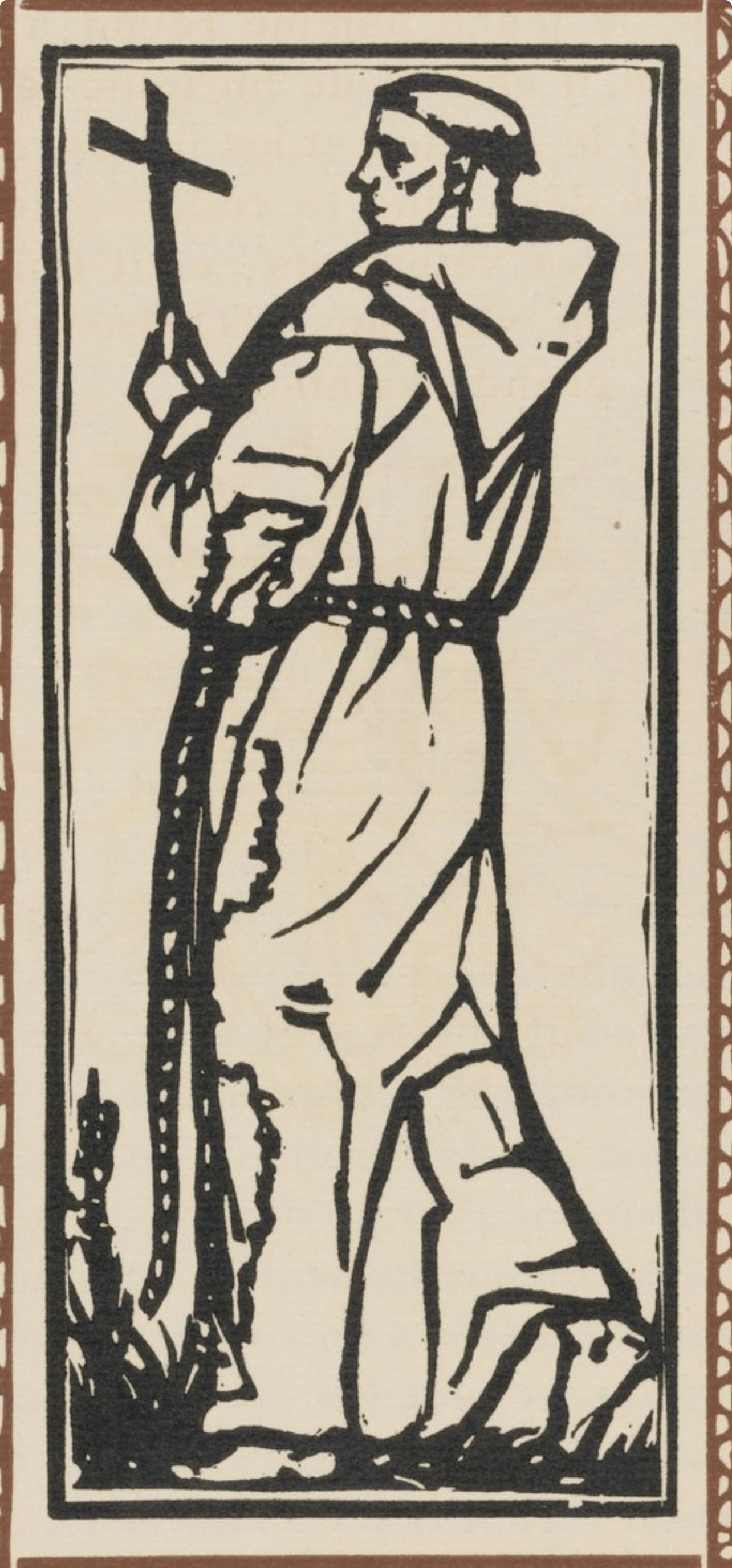 Composizione (Morane, N° 100), Les Petites Fleurs de St. Françoise, Émile Bernard - Print di Emile Bernard