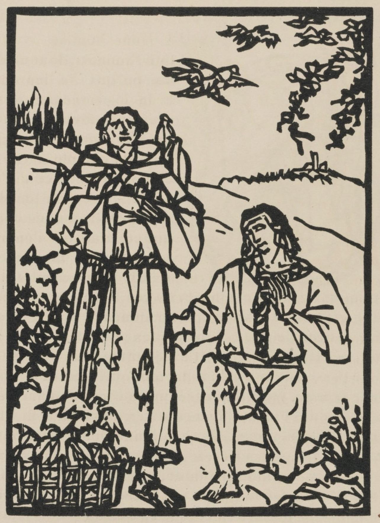 Composition (Morane, N° 100), Les Petites Fleurs de St. Françoise, Émile Bernard - Print by Emile Bernard