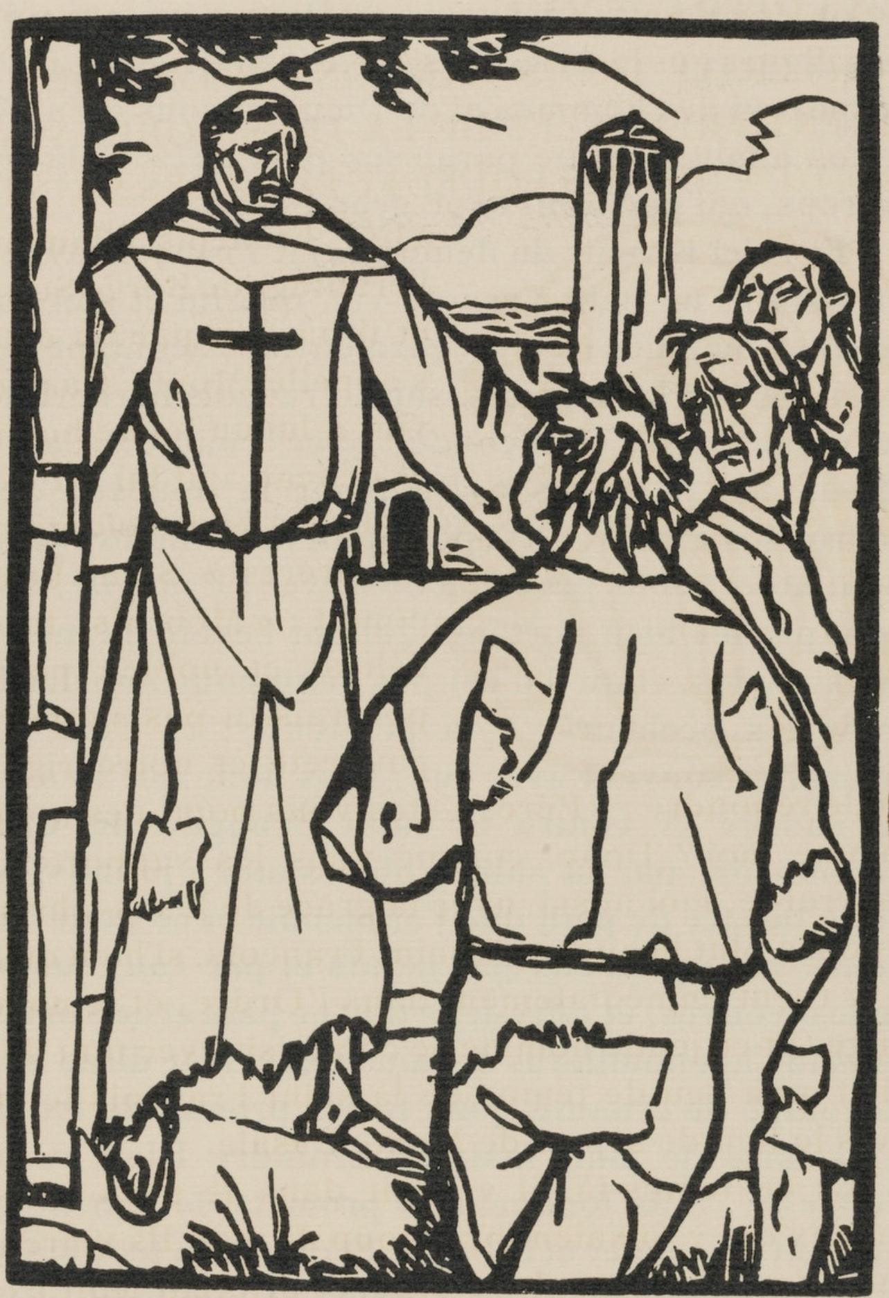 Composition (Morane, N° 100), Les Petites Fleurs de St. Françoise, Émile Bernard - Print by Emile Bernard
