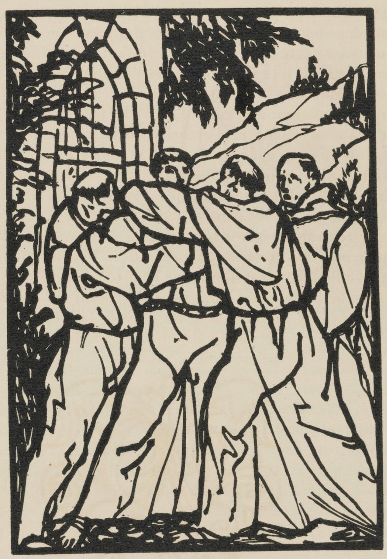 Composition (Morane, N° 100), Les Petites Fleurs de St. Françoise, Émile Bernard - Print by Emile Bernard