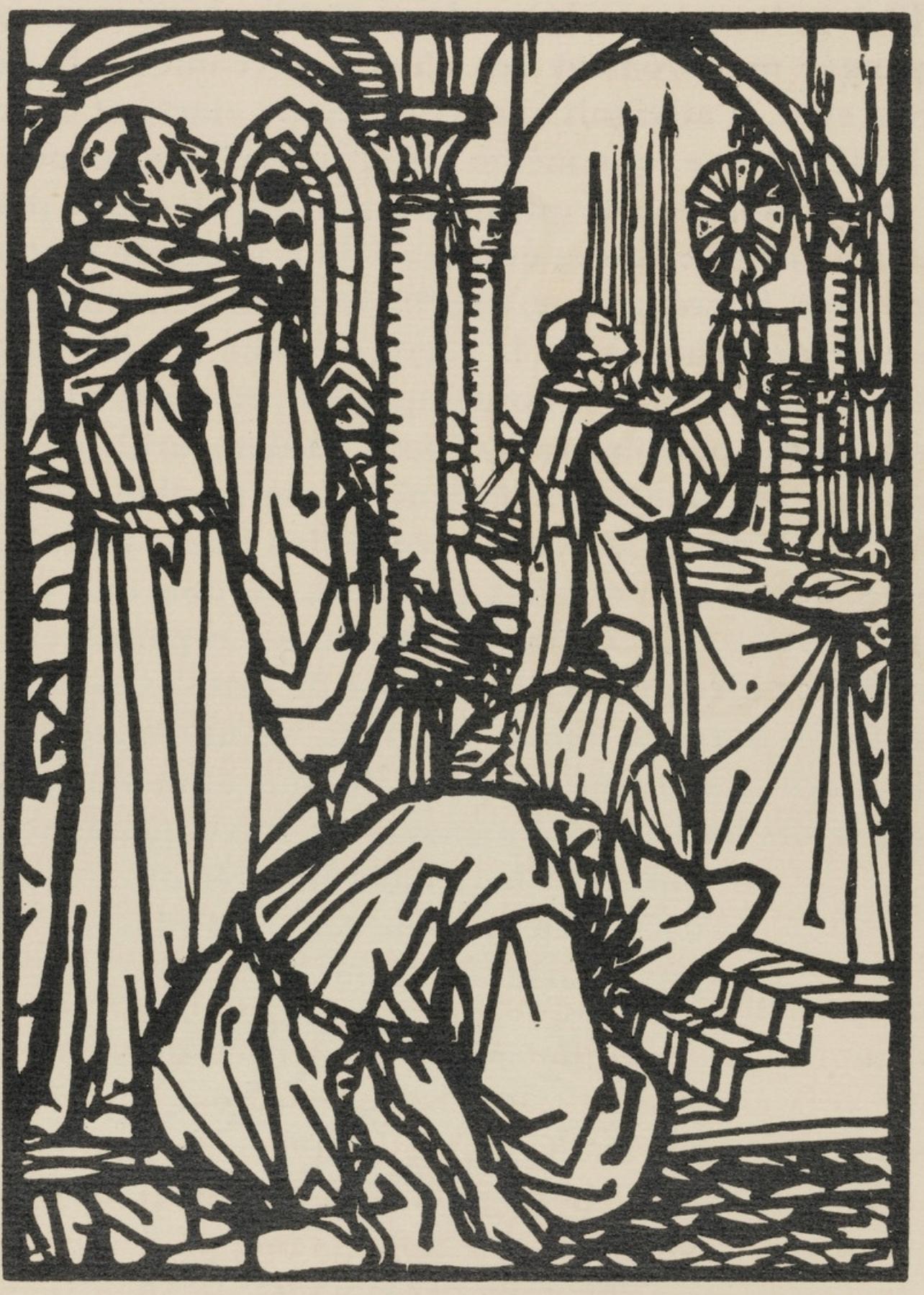 Composition (Morane, N° 100), Les Petites Fleurs de St. Françoise, Émile Bernard - Print by Emile Bernard