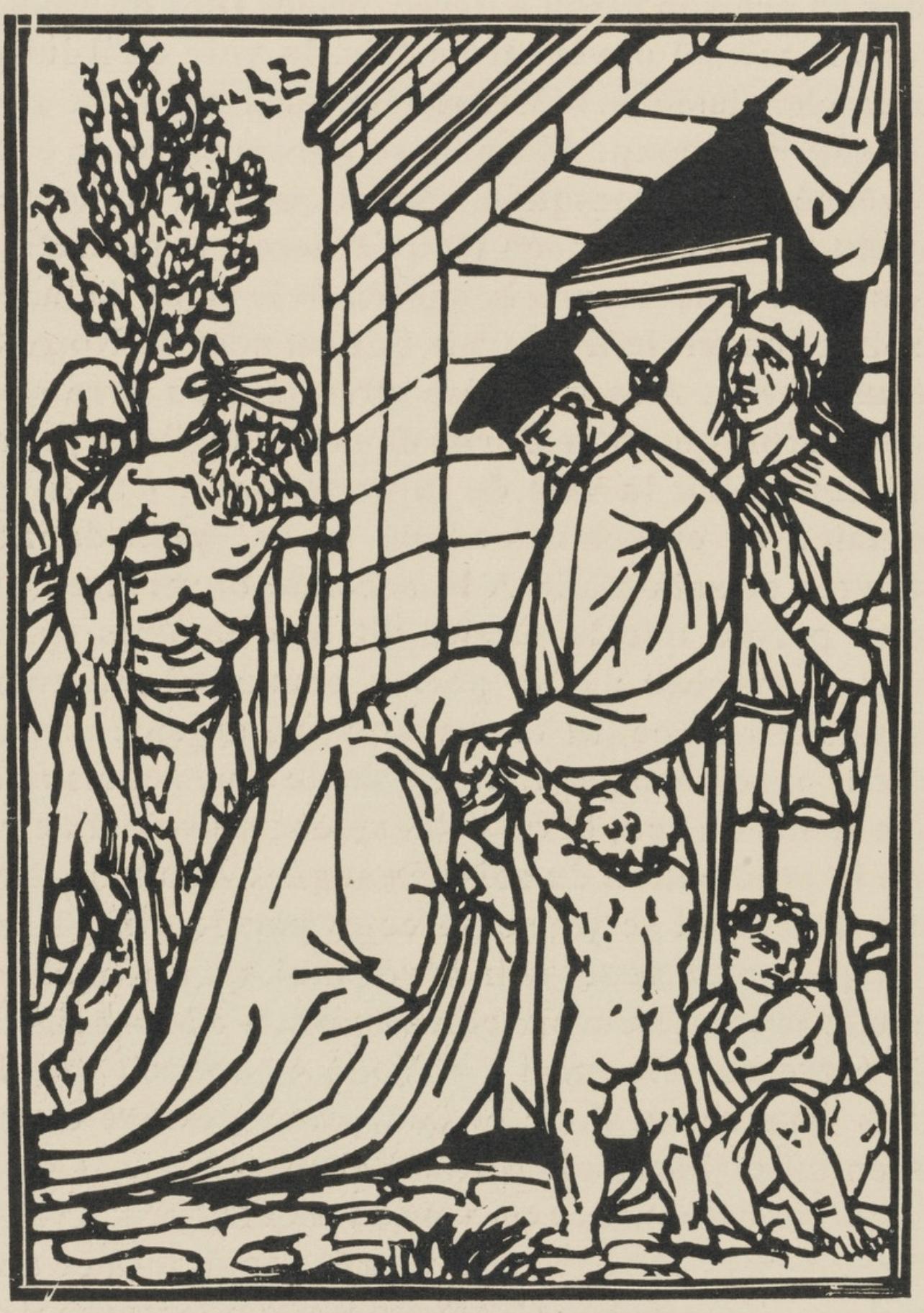 Composition (Morane, N° 100), Les Petites Fleurs de St. Françoise, Émile Bernard - Print by Emile Bernard