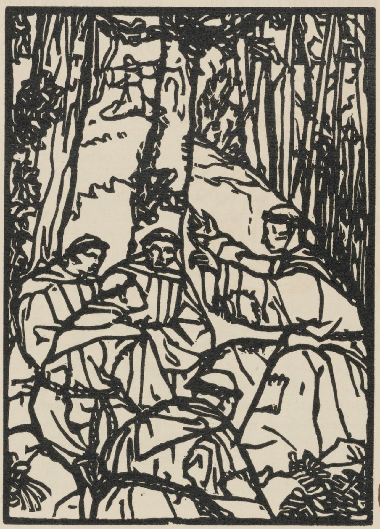 Composition (Morane, N° 100), Les Petites Fleurs de St. Françoise, Émile Bernard - Print by Emile Bernard